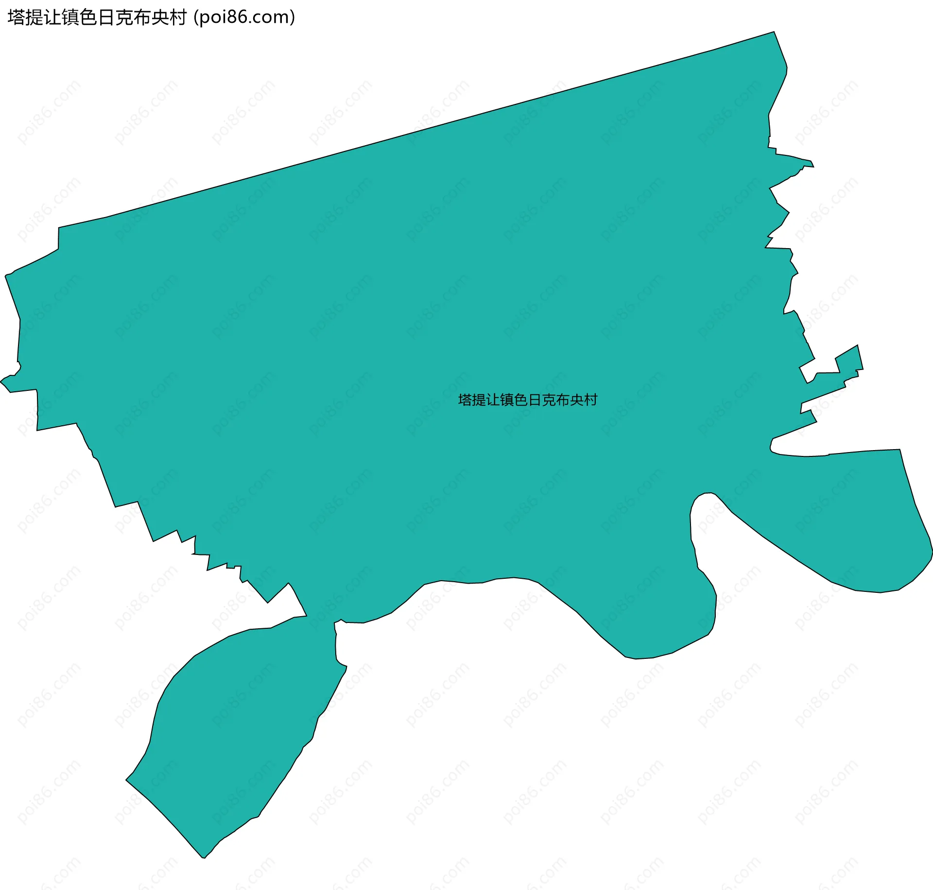 塔提让镇色日克布央村边界地图