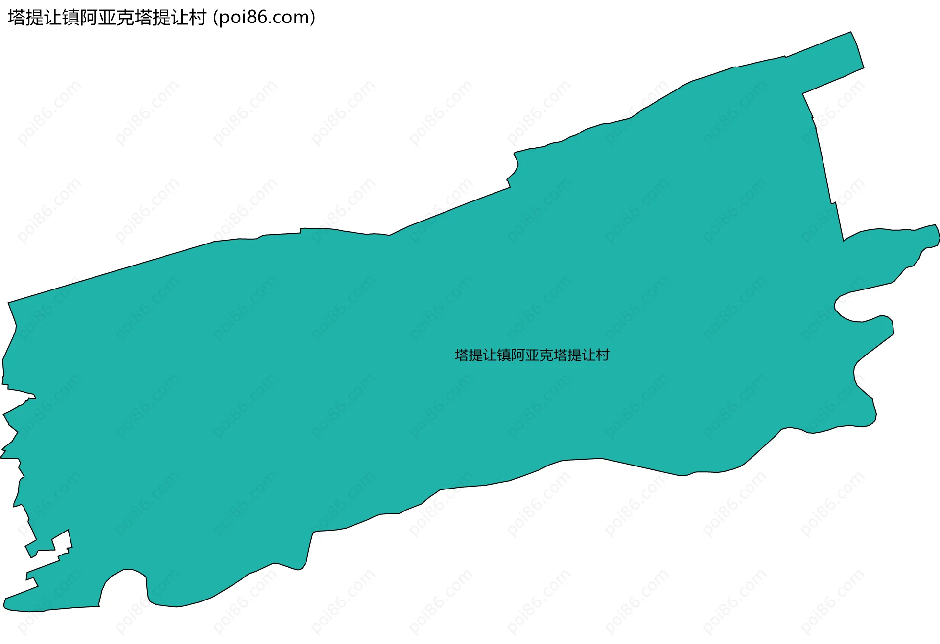 塔提让镇阿亚克塔提让村边界地图
