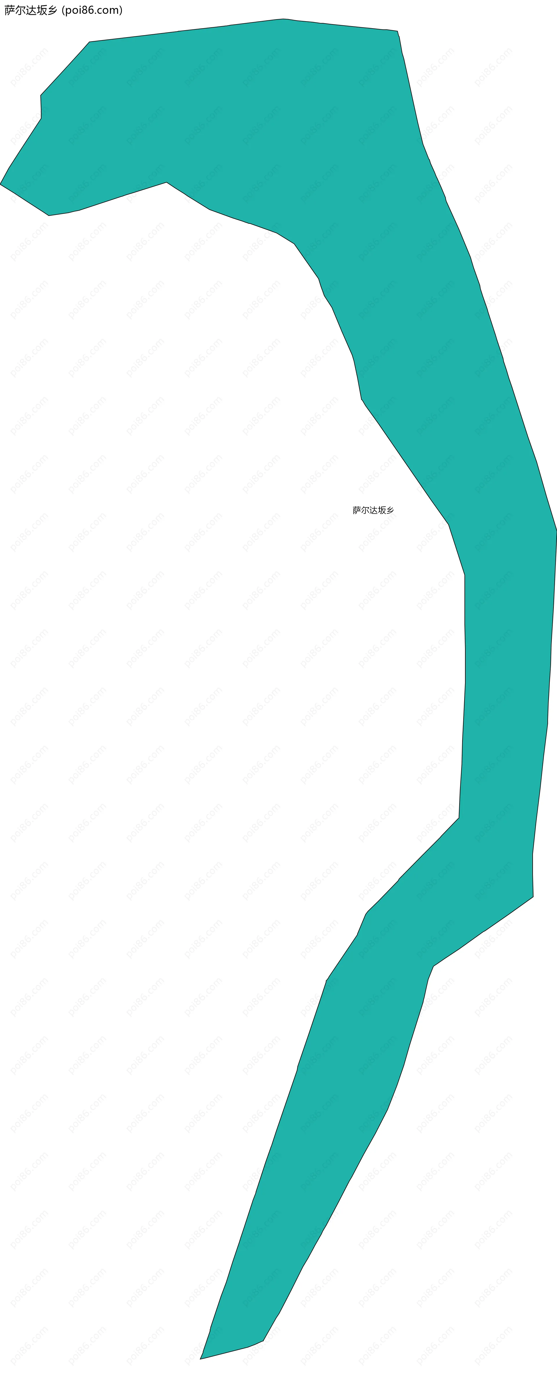 萨尔达坂乡边界地图