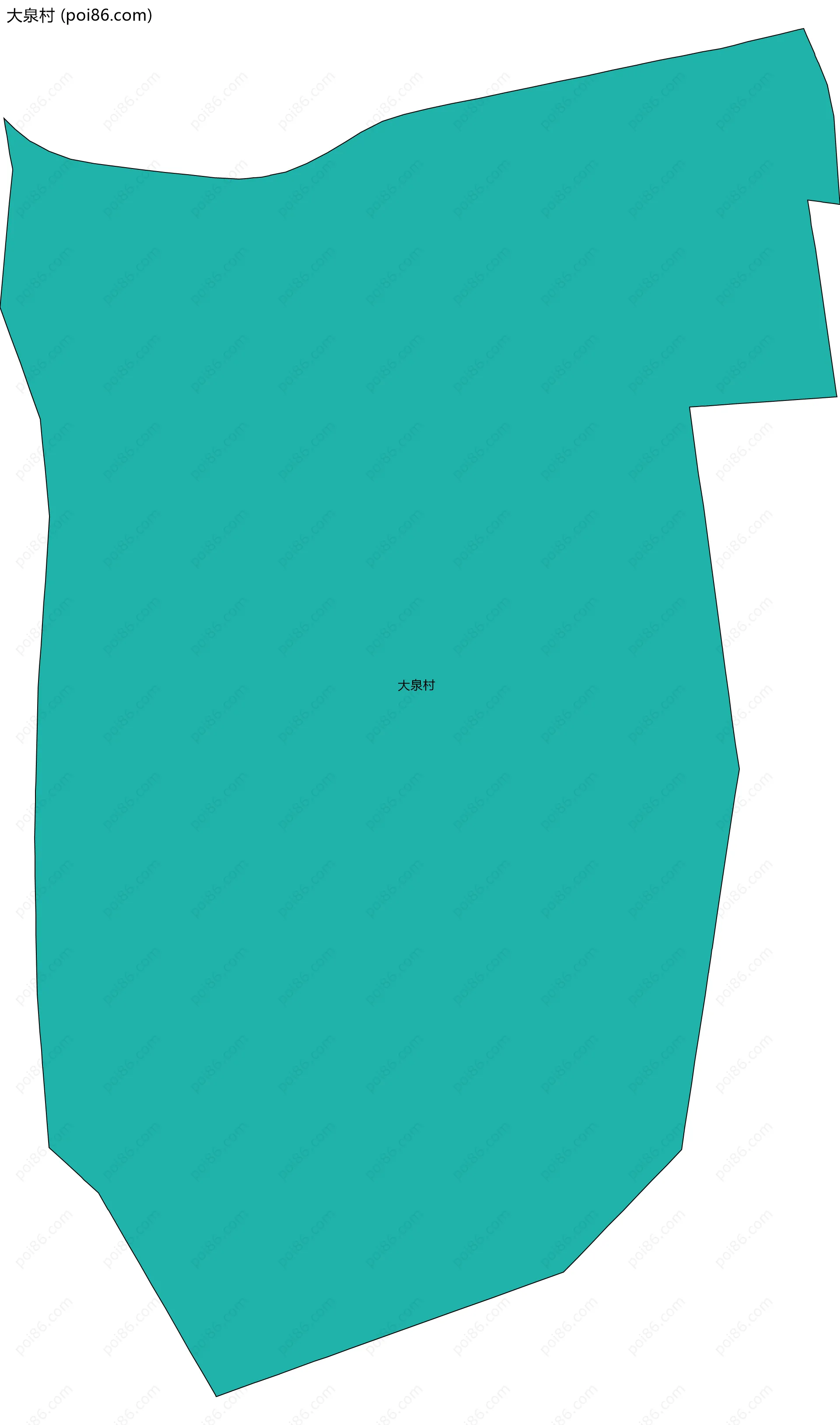 大泉村边界地图