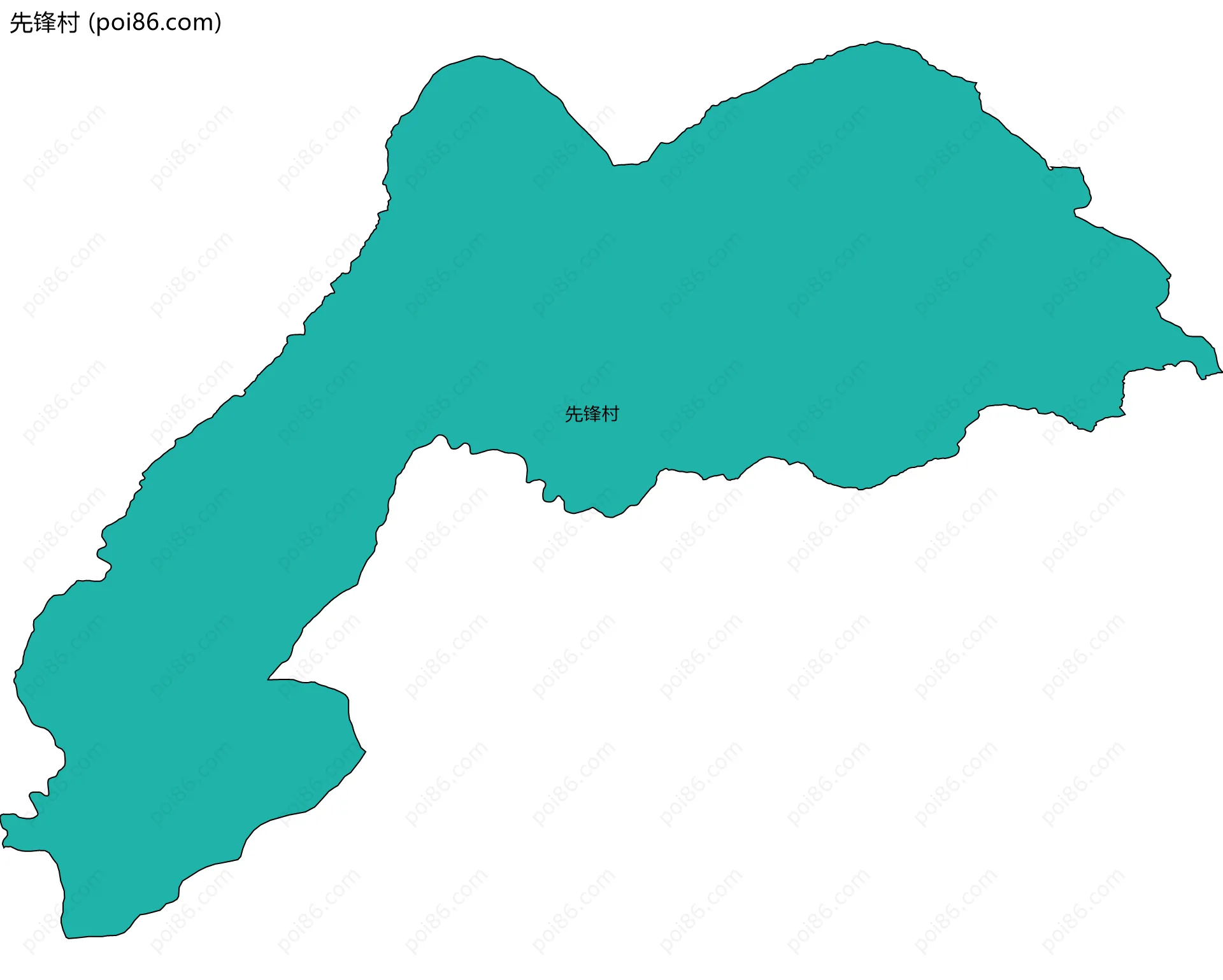 先锋村边界地图