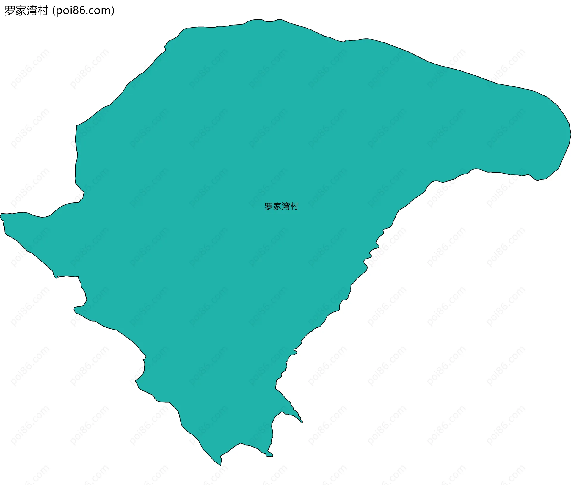 罗家湾村边界地图