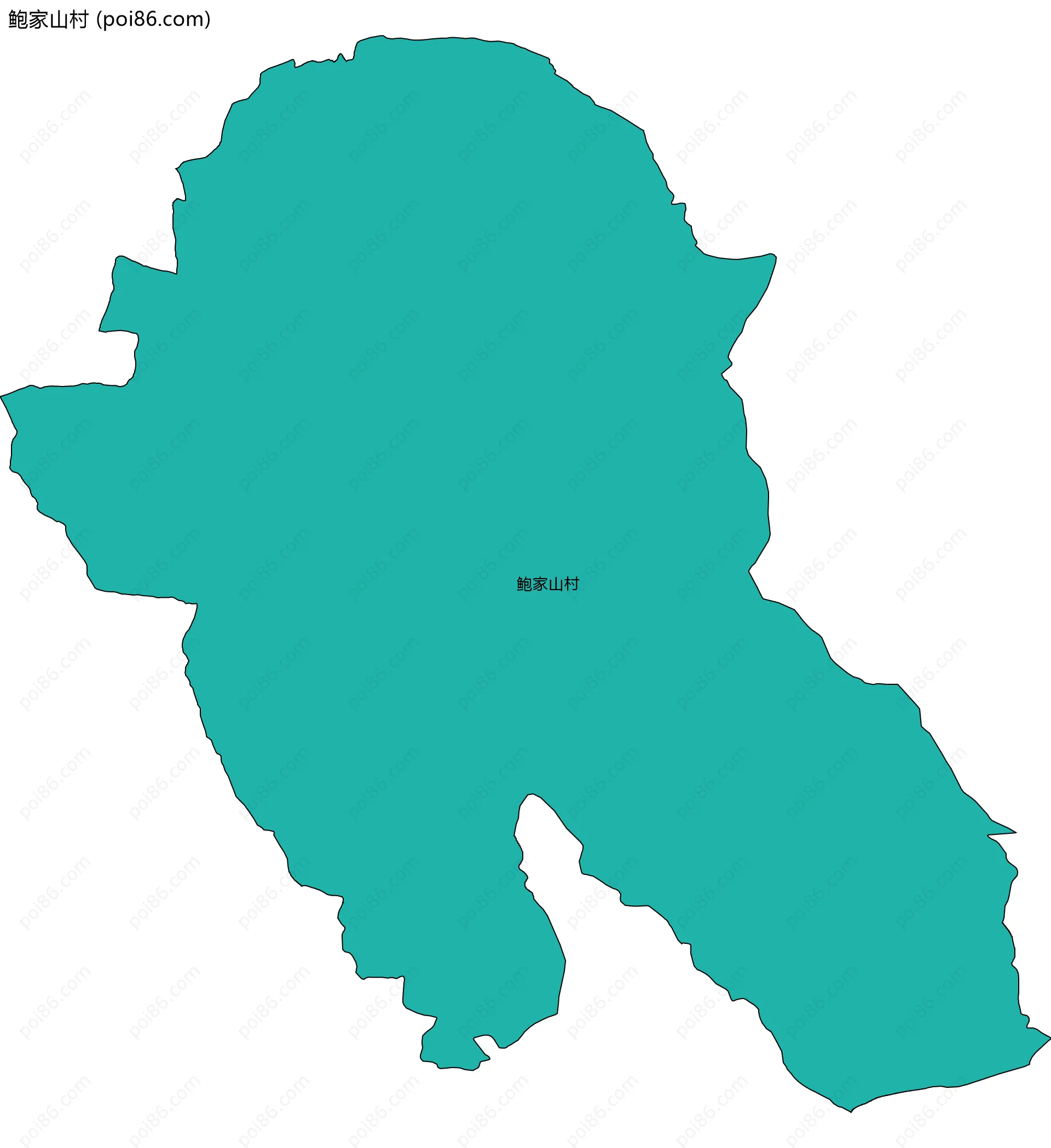 鲍家山村边界地图