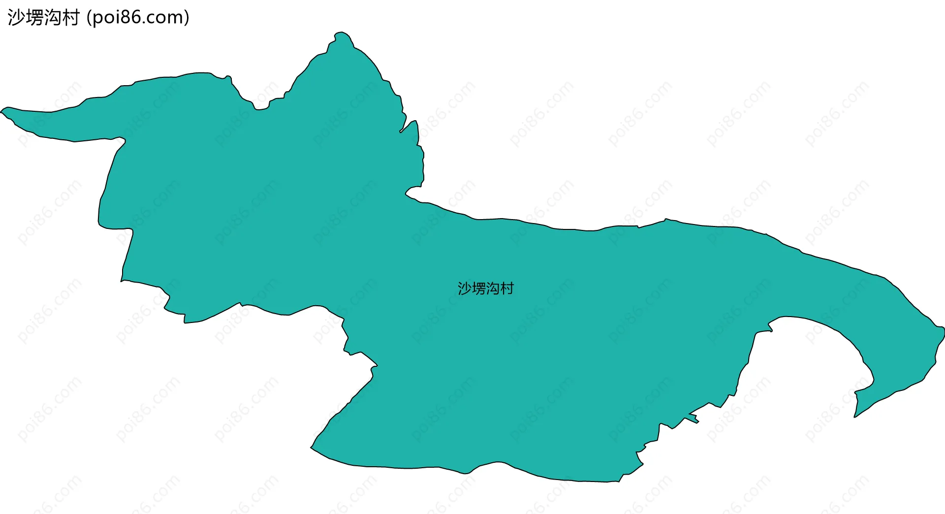 沙塄沟村边界地图