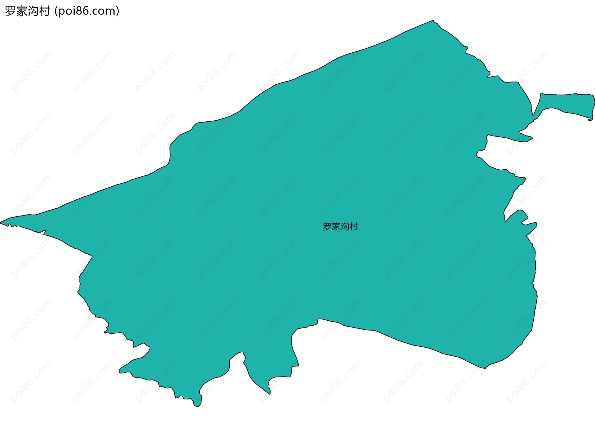 罗家沟村边界地图
