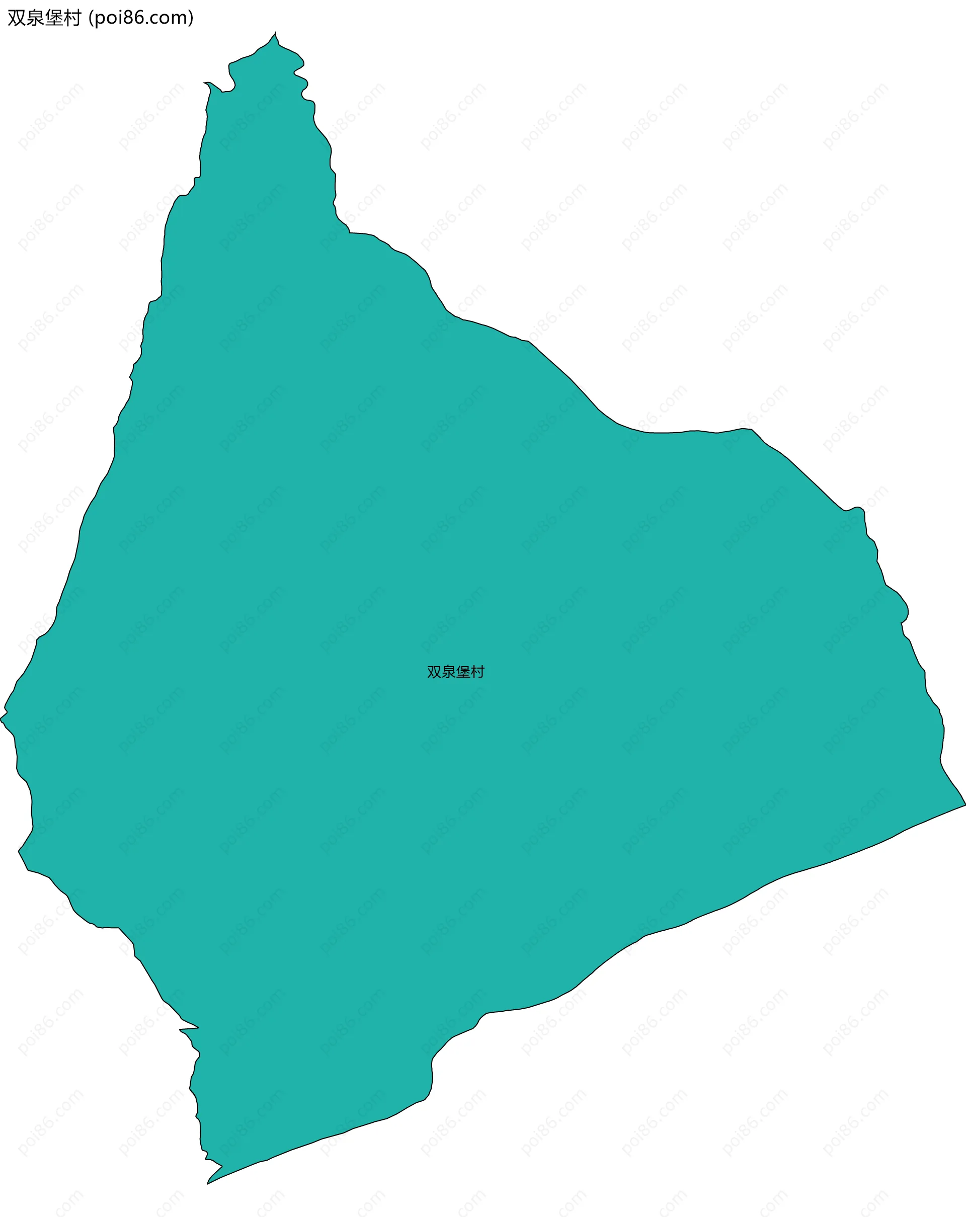 双泉堡村边界地图