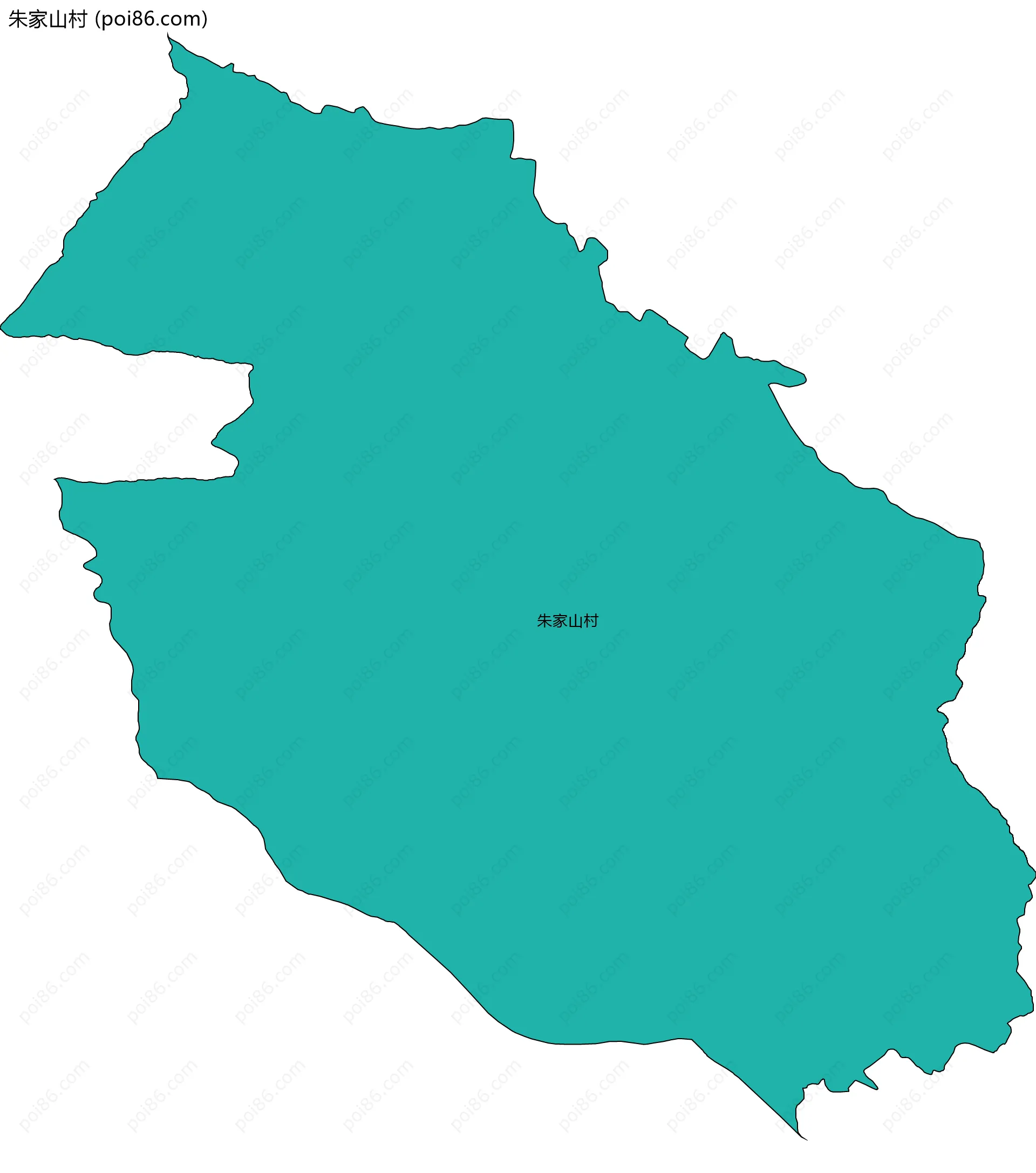 朱家山村边界地图