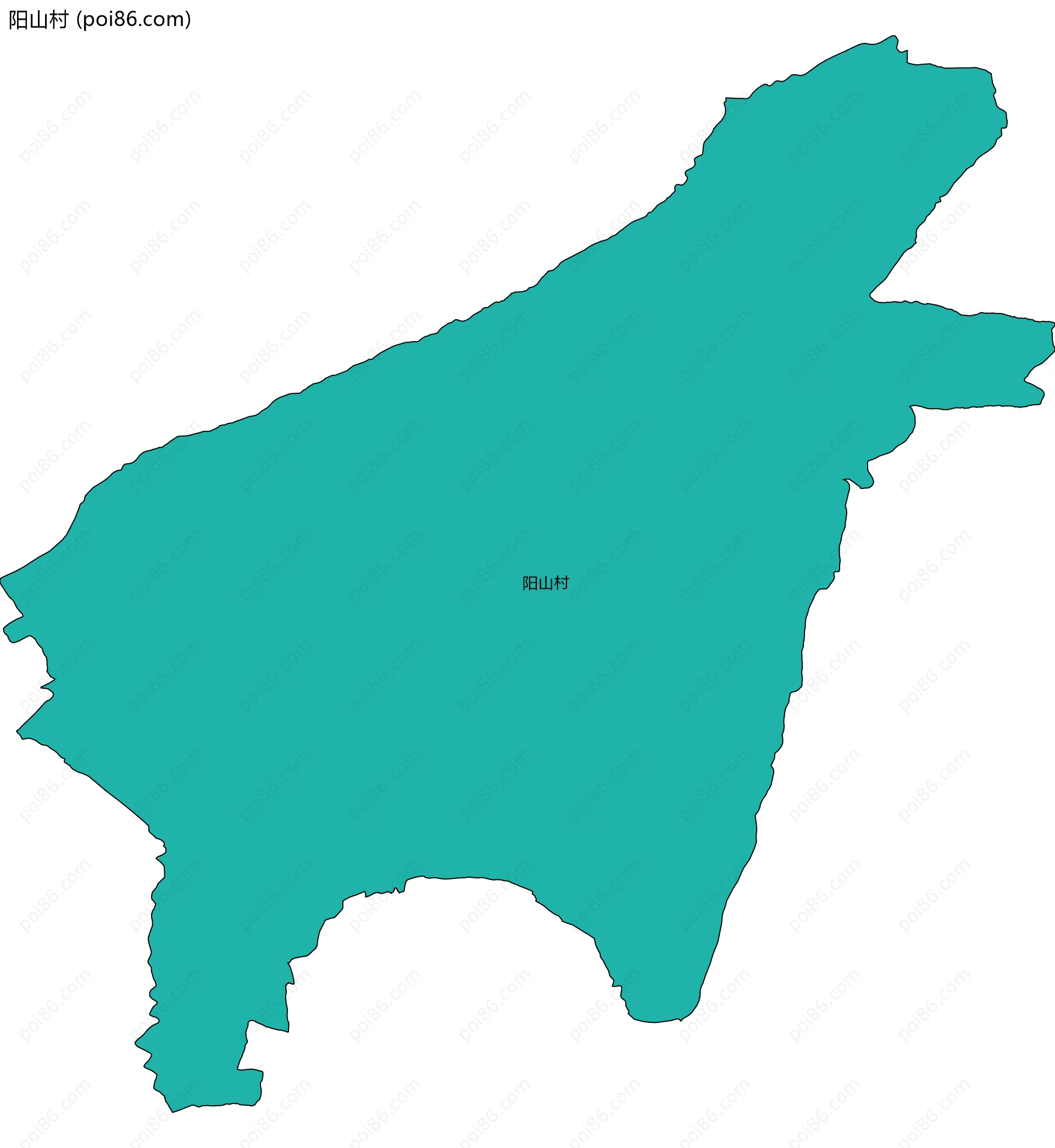 阳山村边界地图