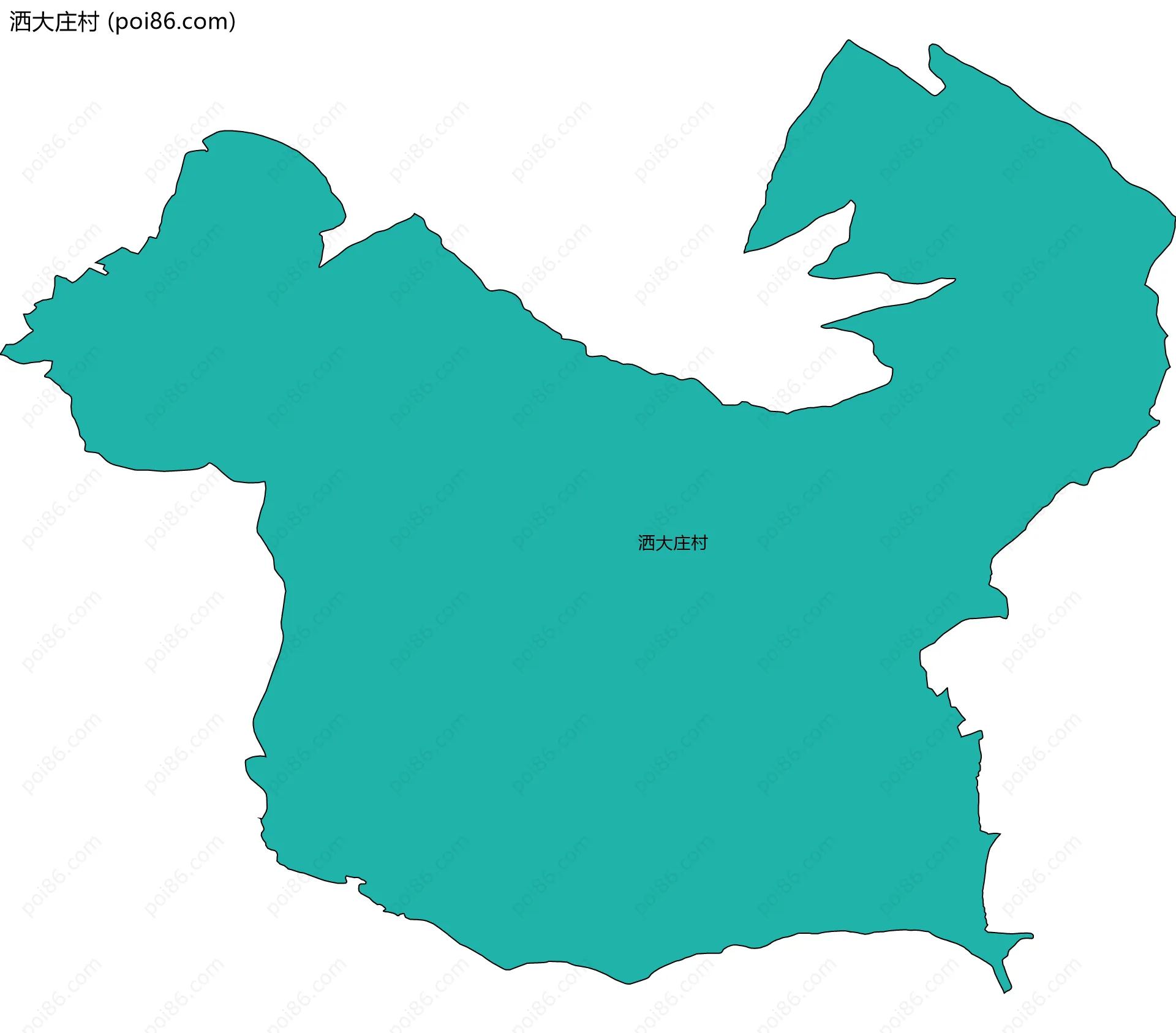 洒大庄村边界地图