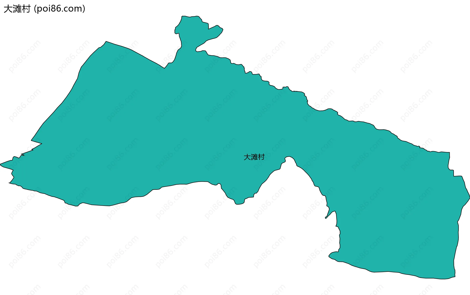 大滩村边界地图