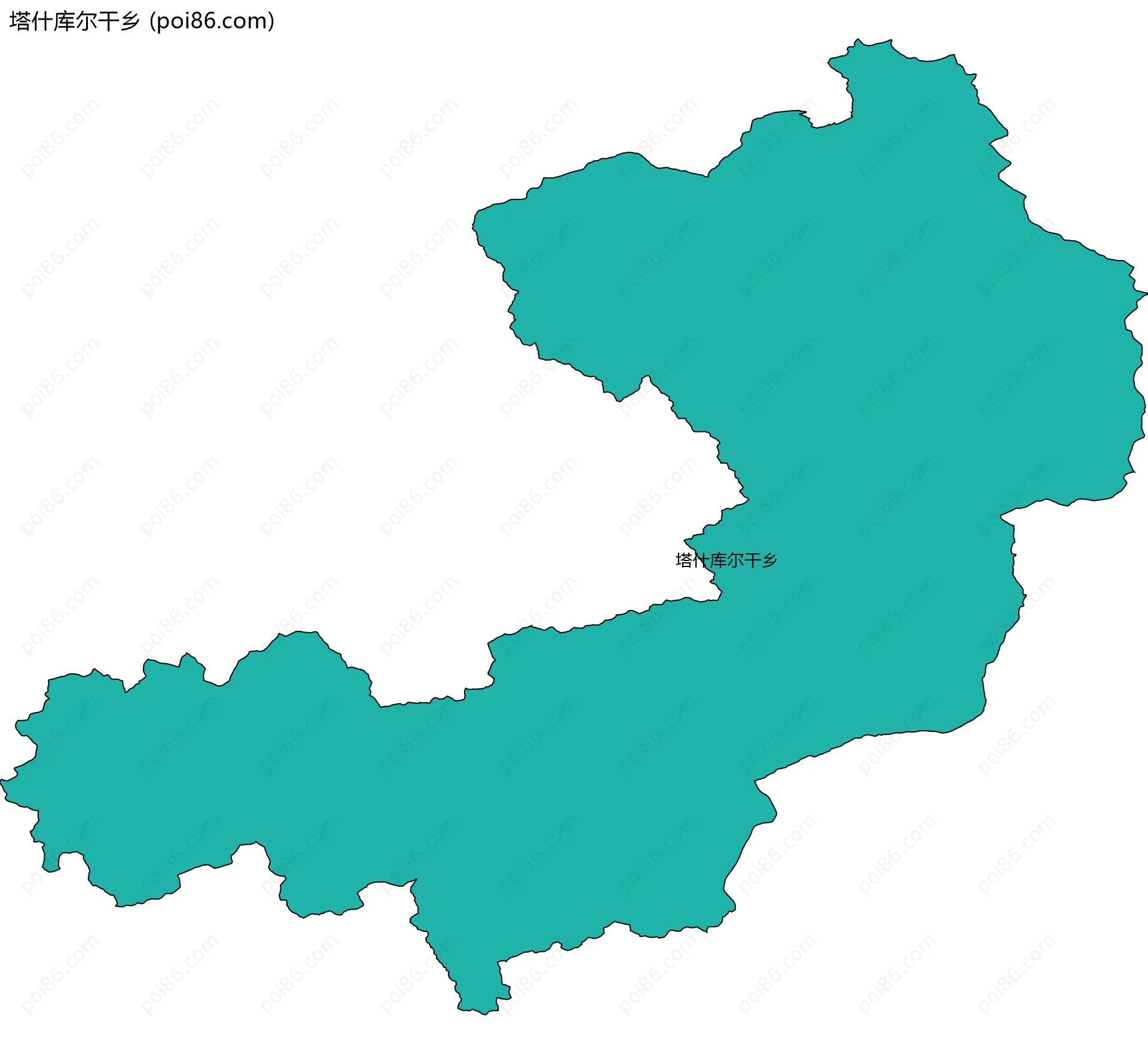 塔什库尔干乡边界地图