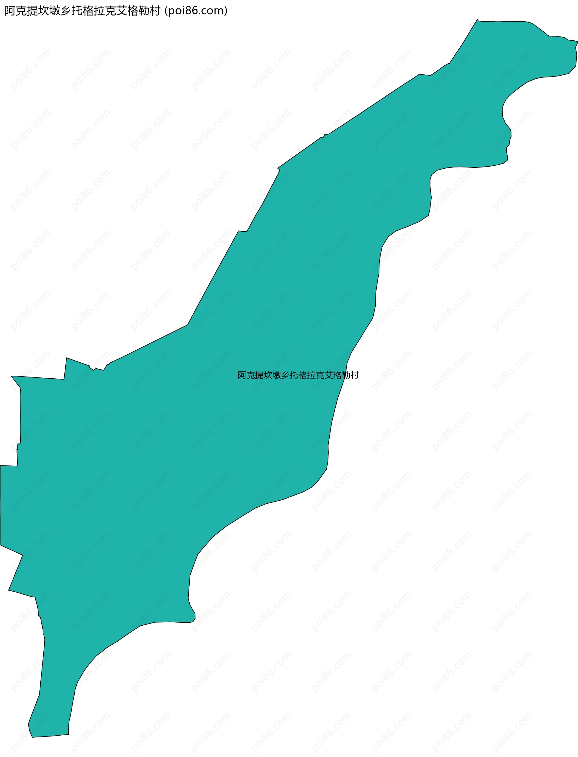 阿克提坎墩乡托格拉克艾格勒村边界地图