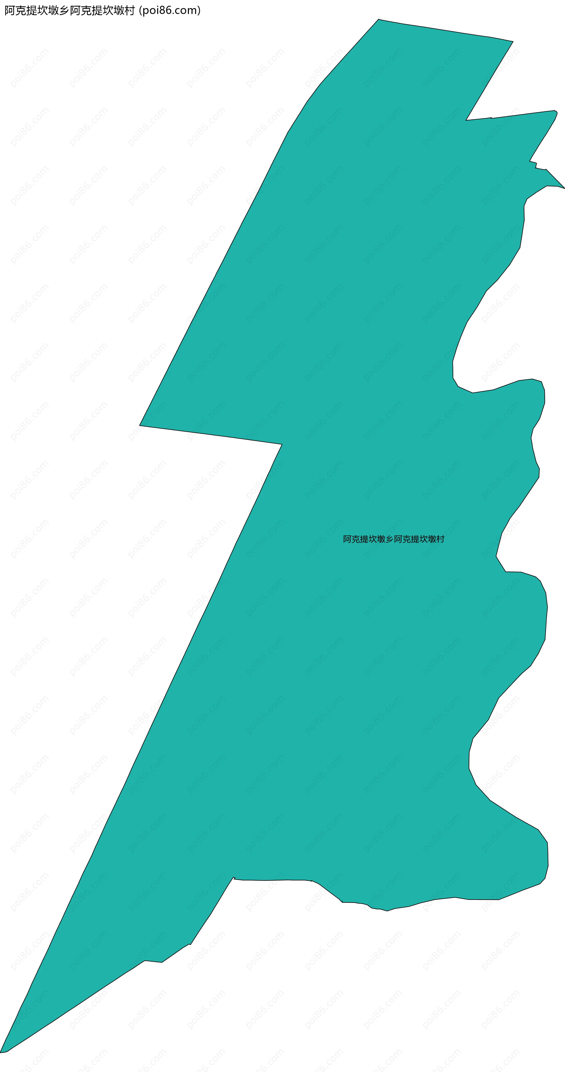 阿克提坎墩乡阿克提坎墩村边界地图