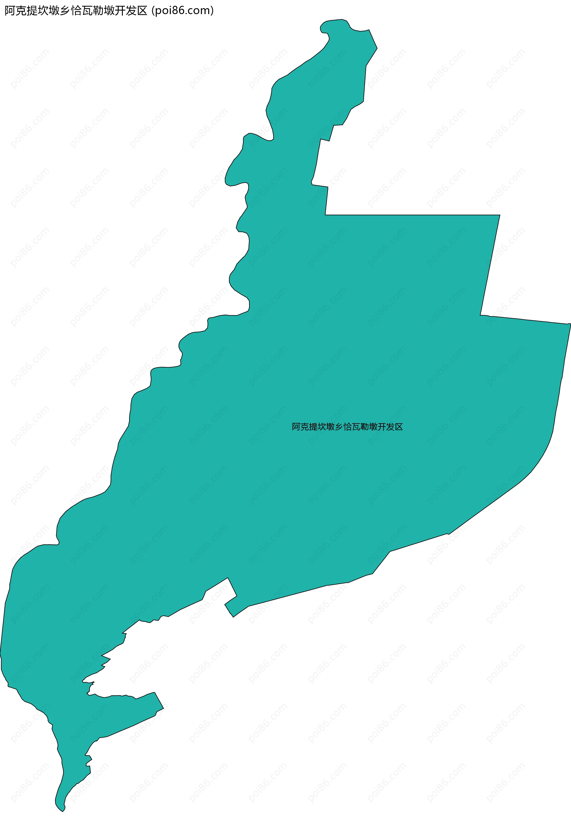 阿克提坎墩乡恰瓦勒墩开发区边界地图