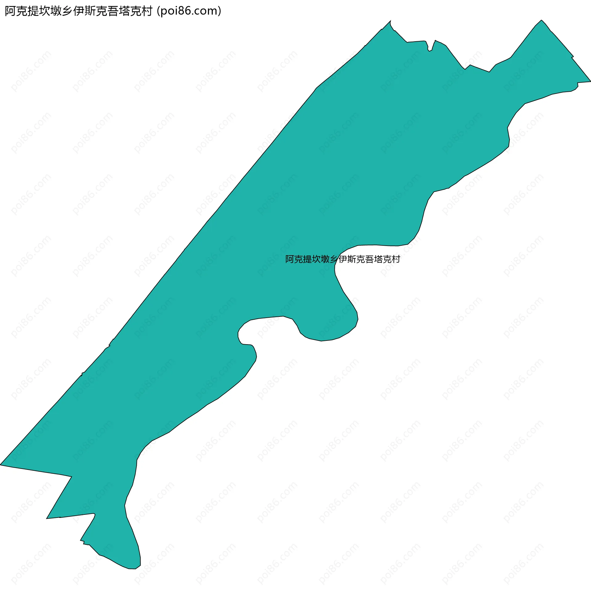 阿克提坎墩乡伊斯克吾塔克村边界地图