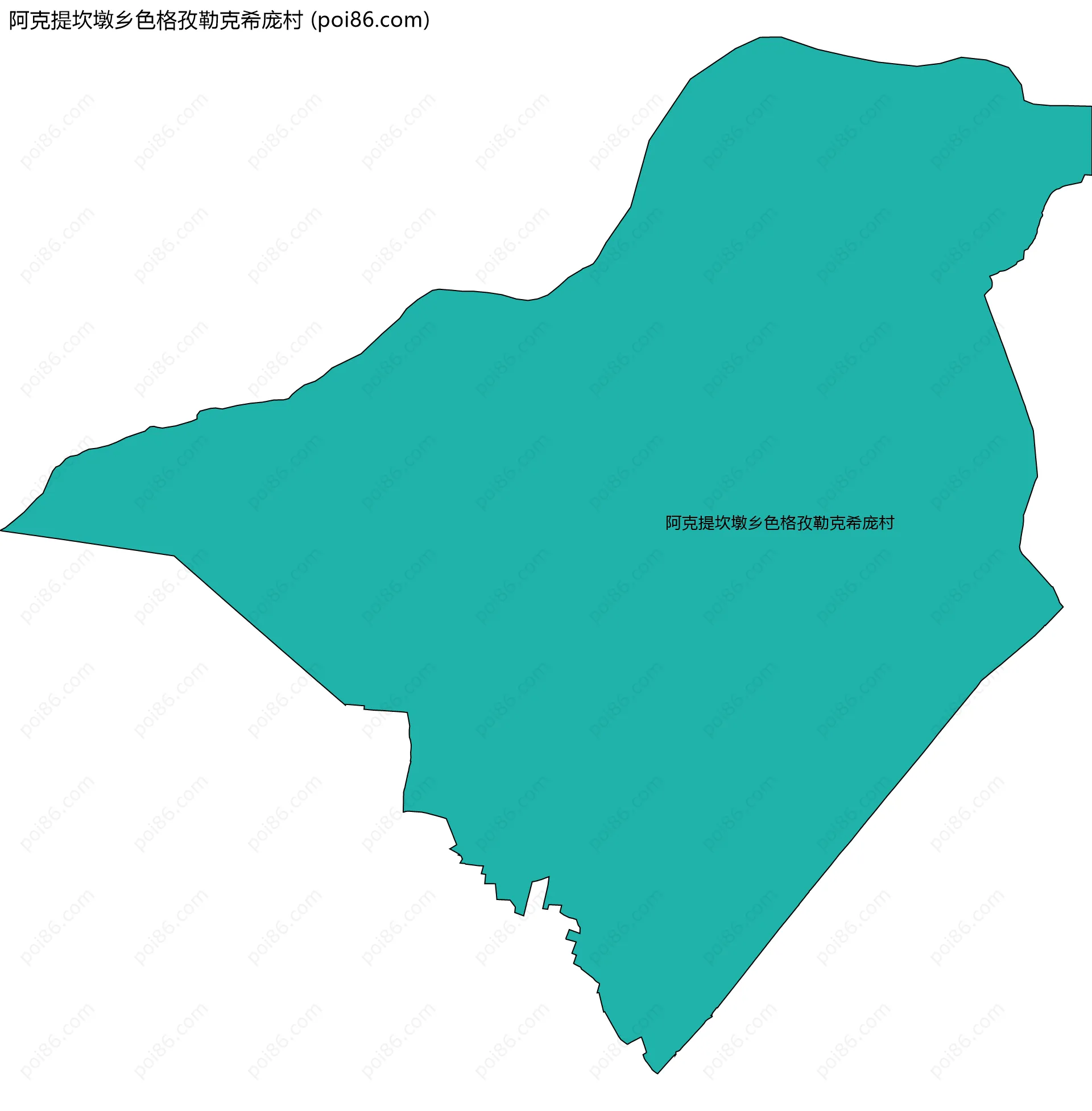 阿克提坎墩乡色格孜勒克希庞村边界地图