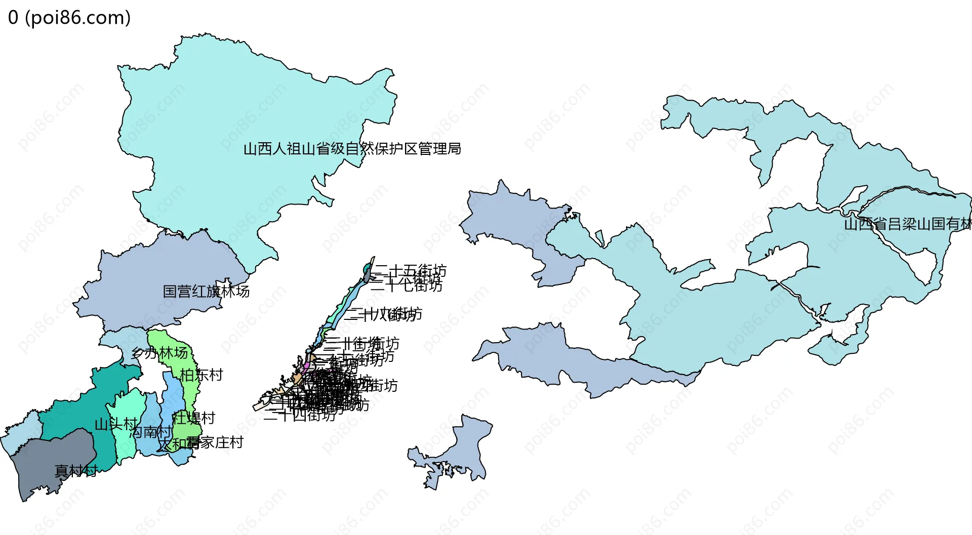 0边界地图(五级行政区划)