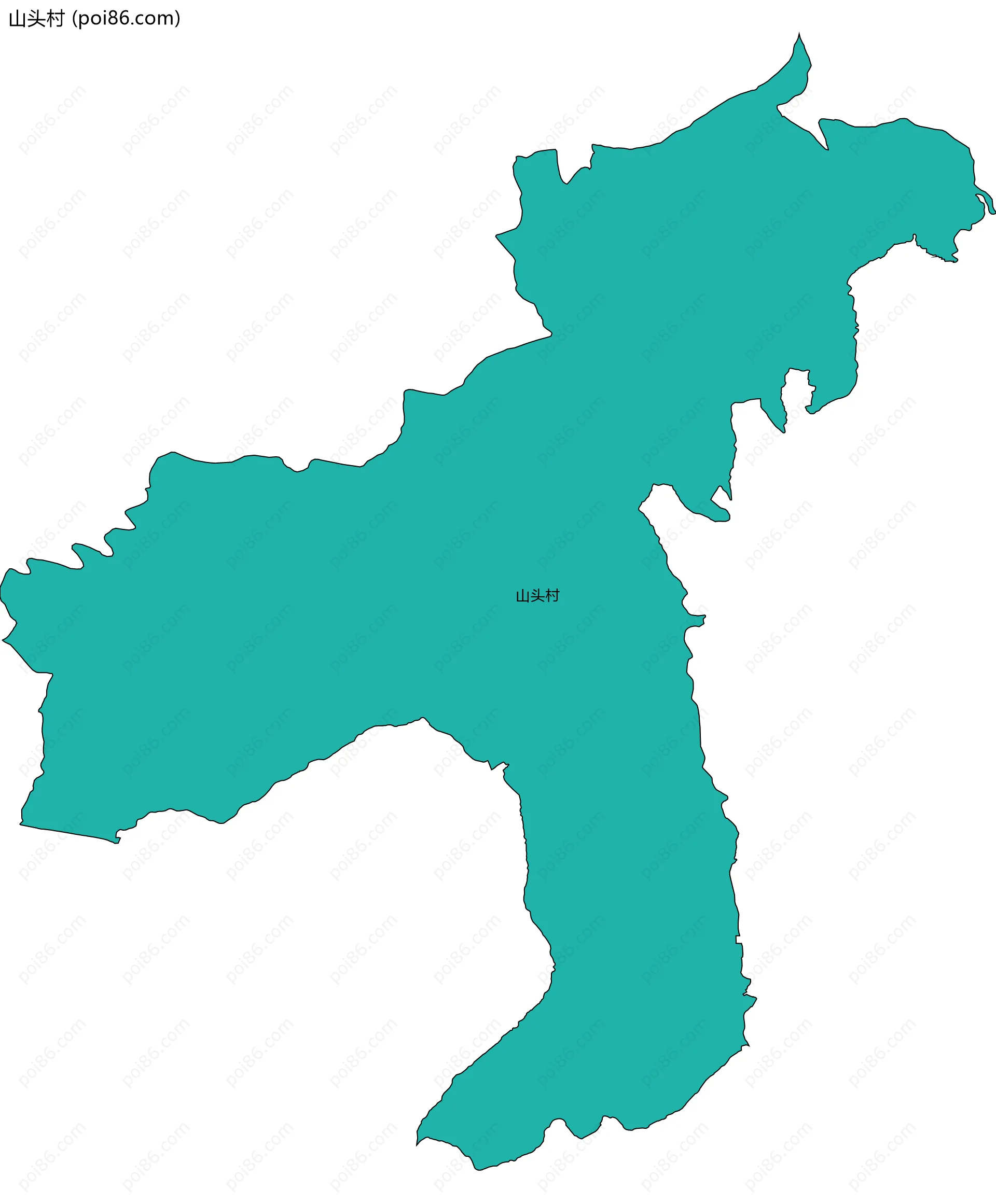 山头村边界地图