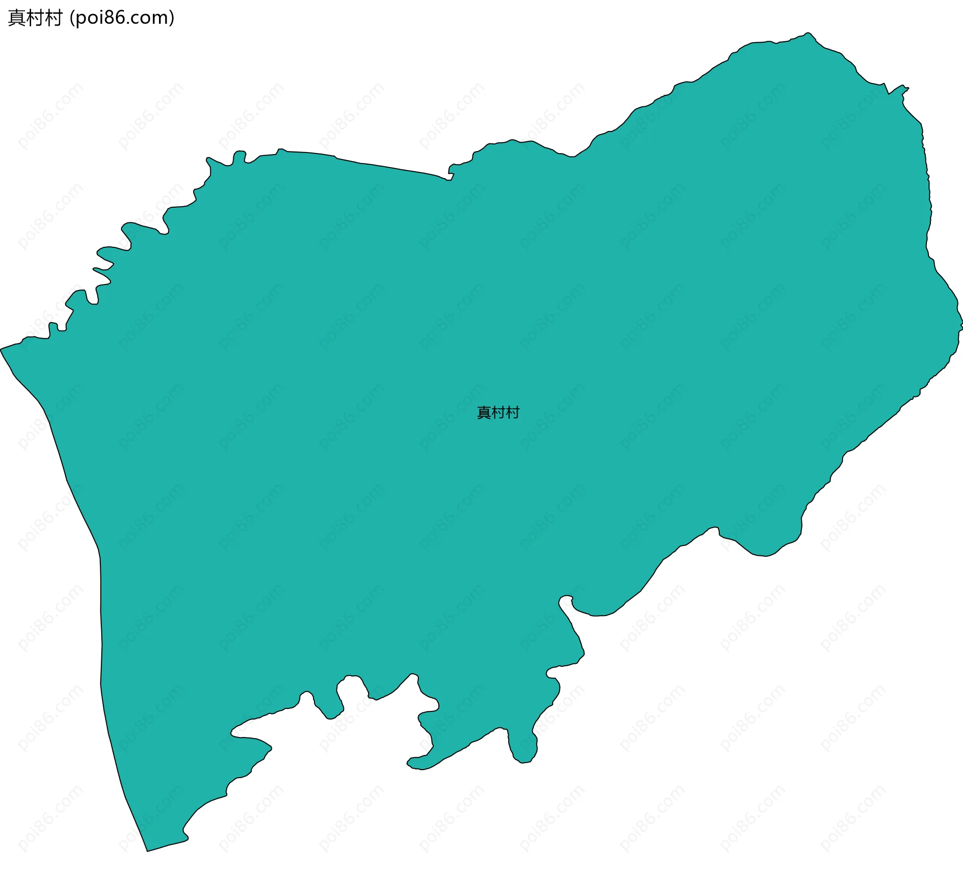 真村村边界地图