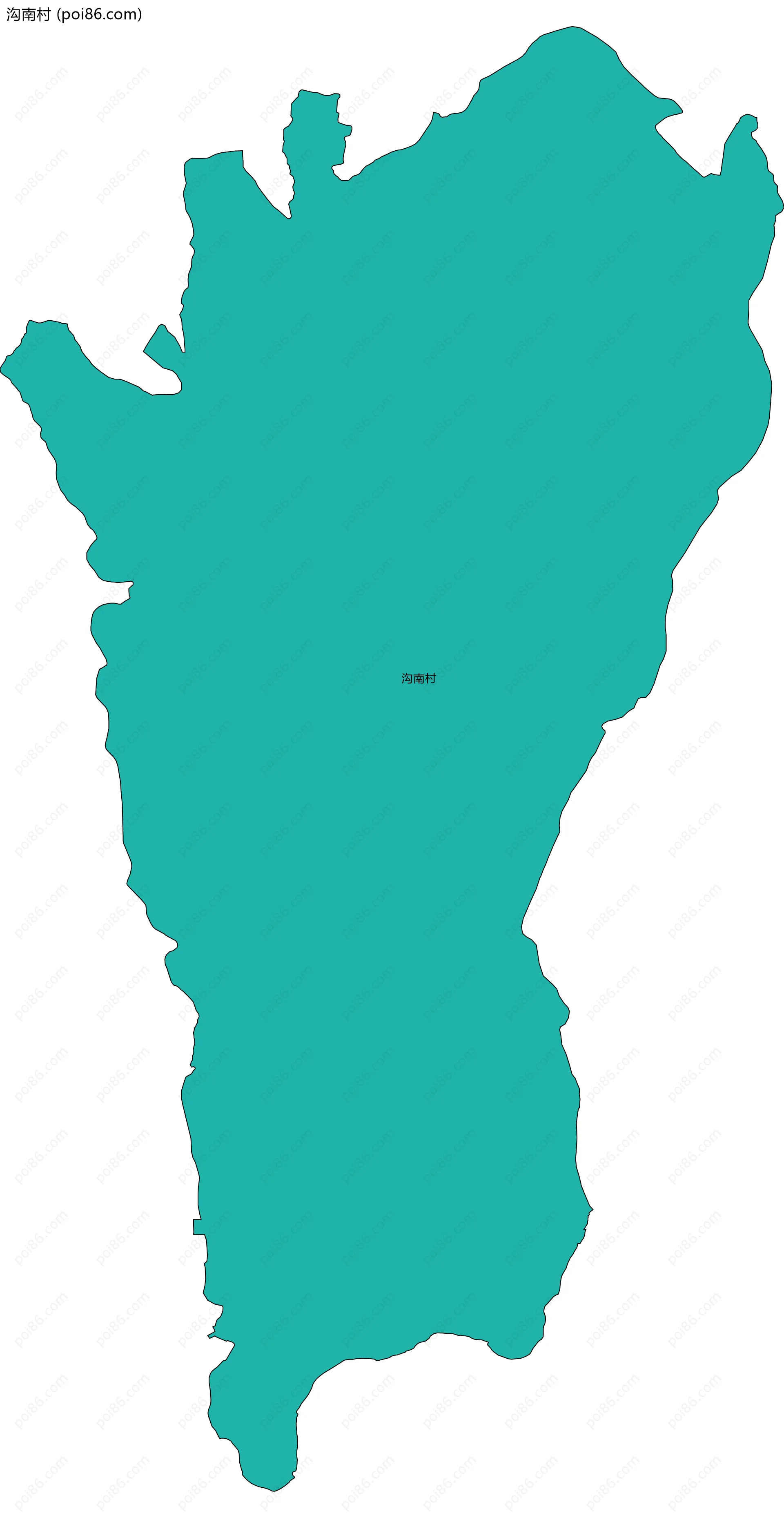 沟南村边界地图