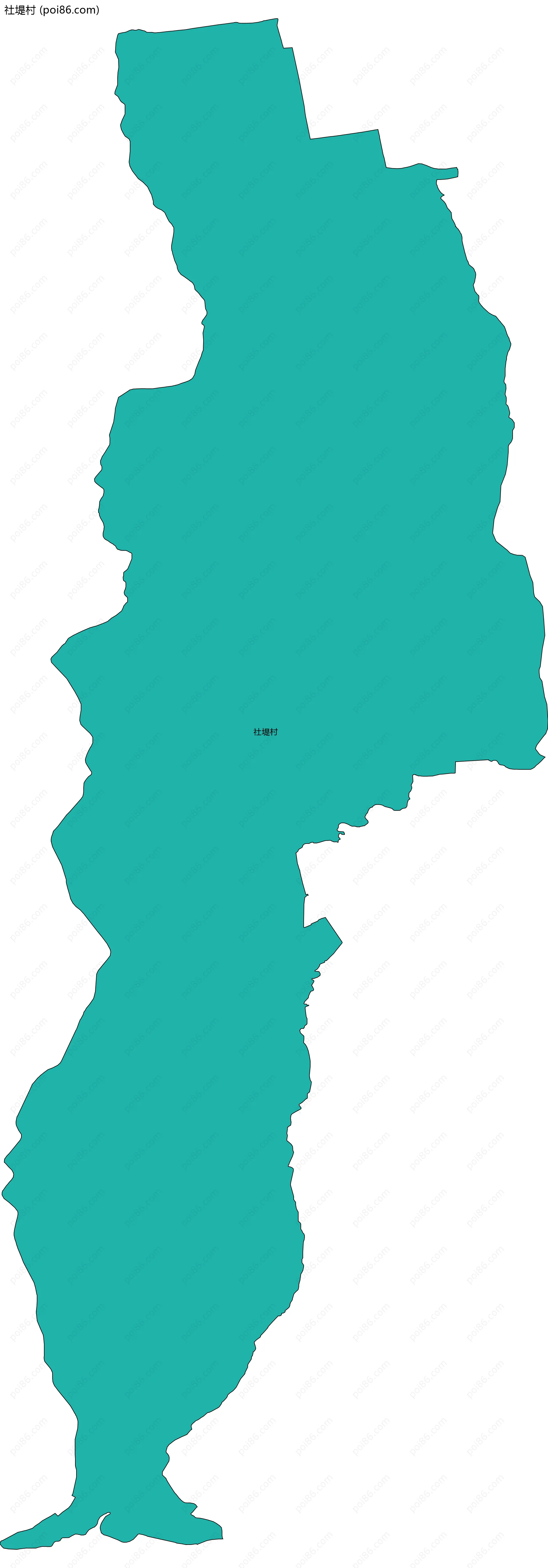 社堤村边界地图