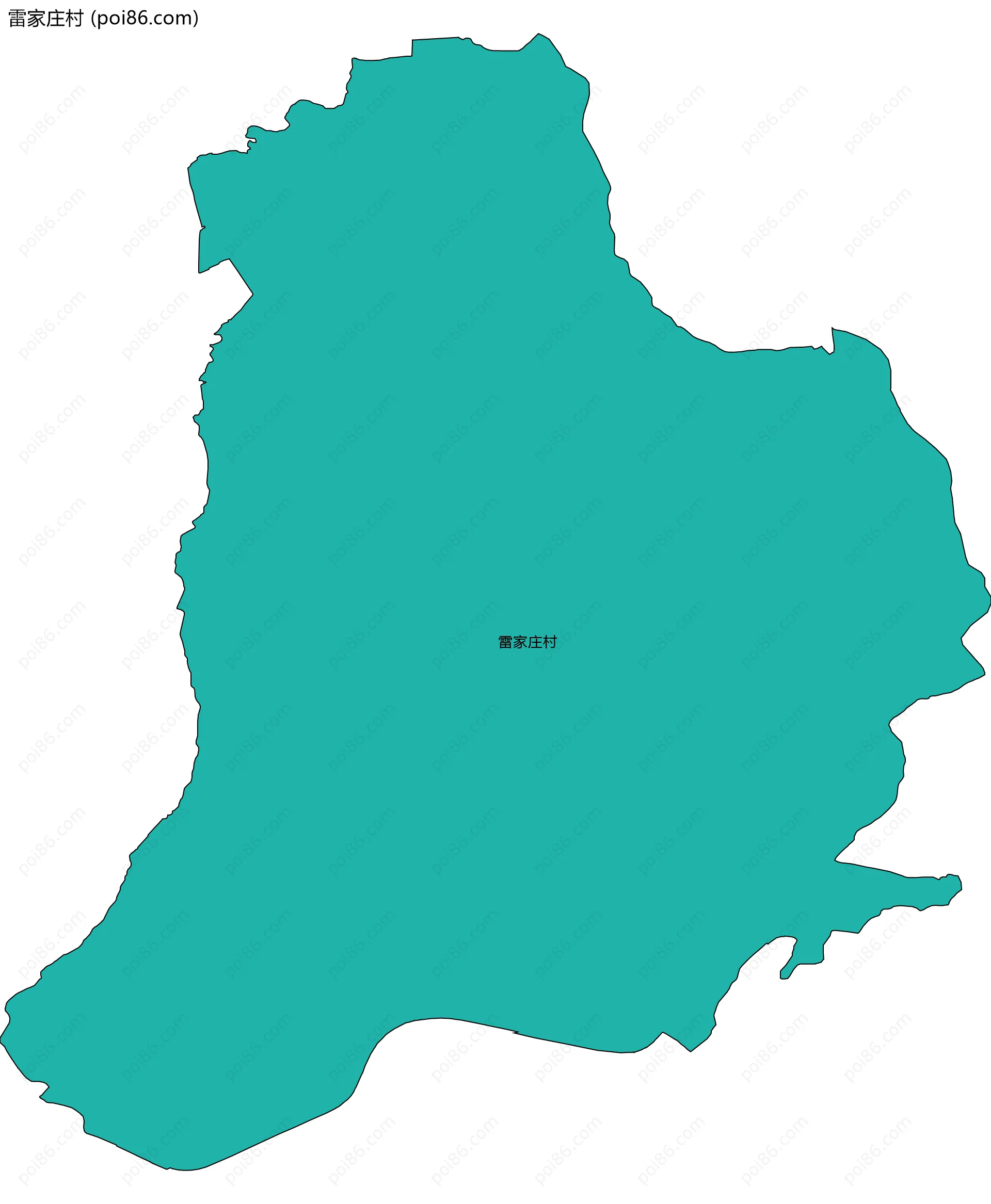 雷家庄村边界地图
