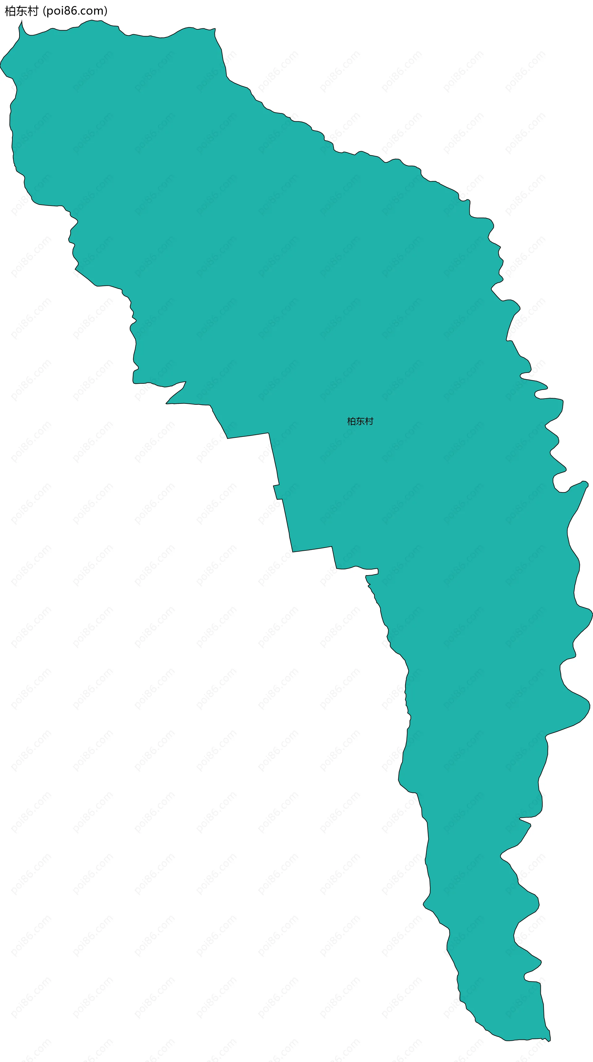 柏东村边界地图