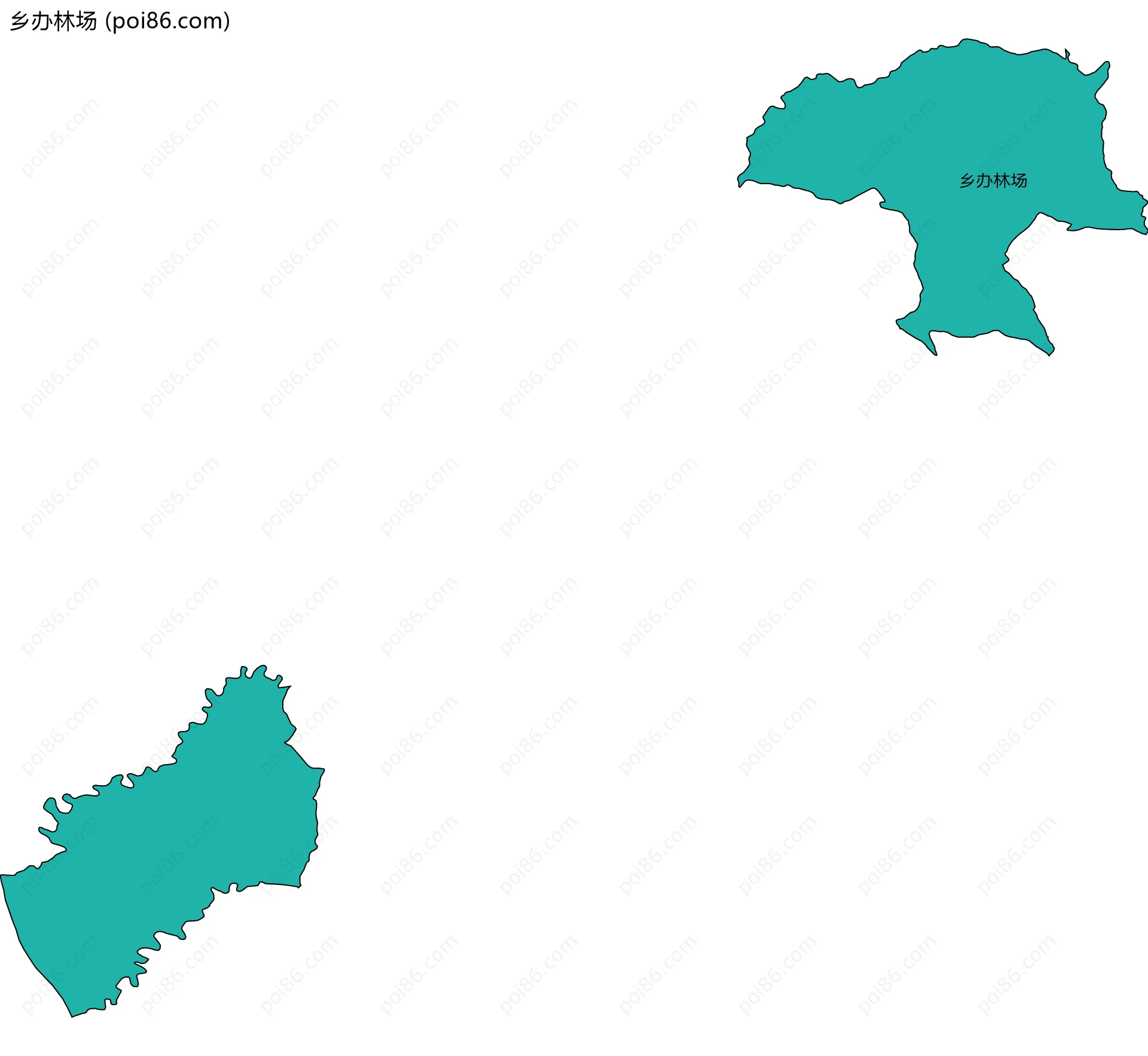 乡办林场边界地图