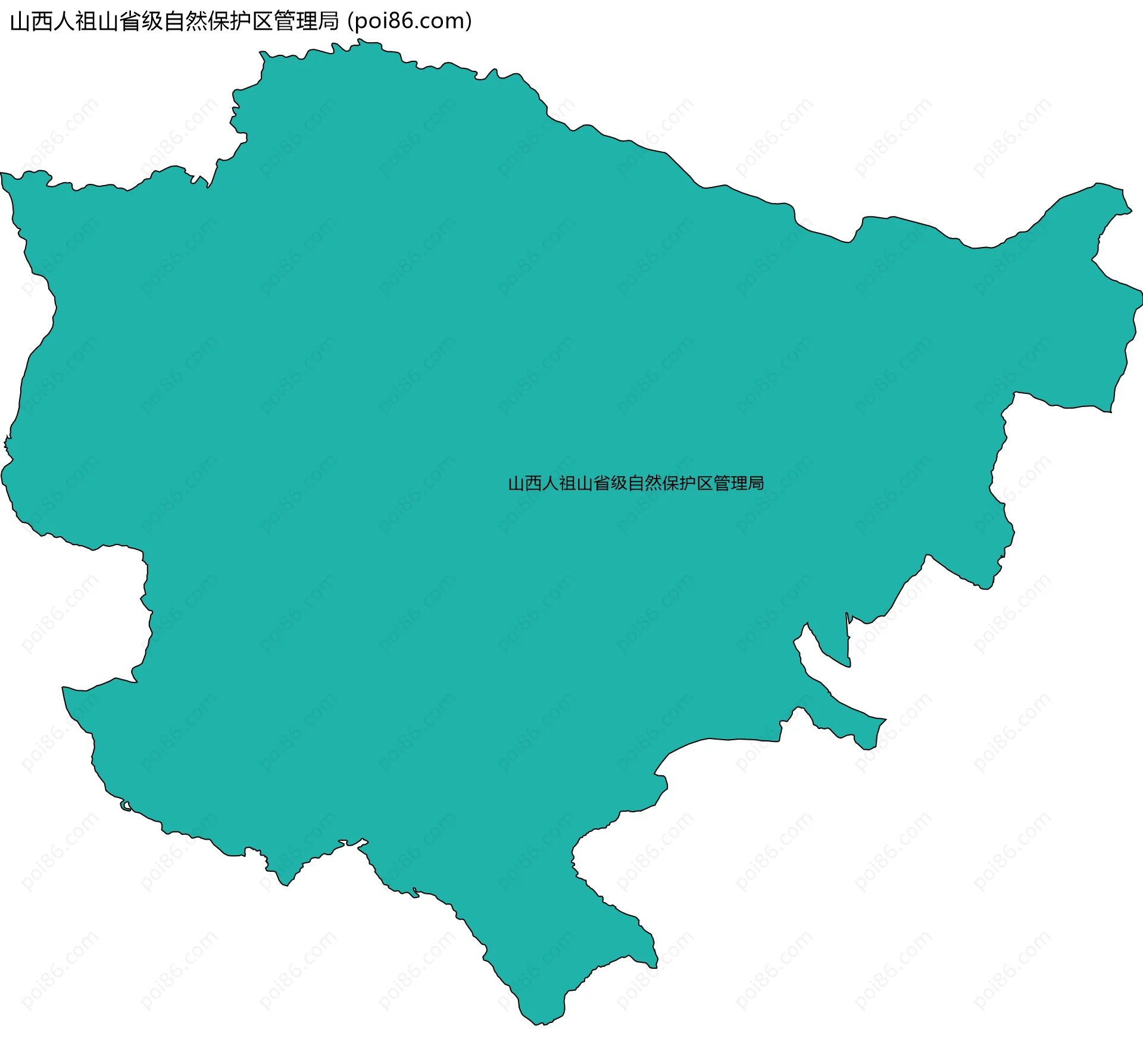 山西人祖山省级自然保护区管理局边界地图