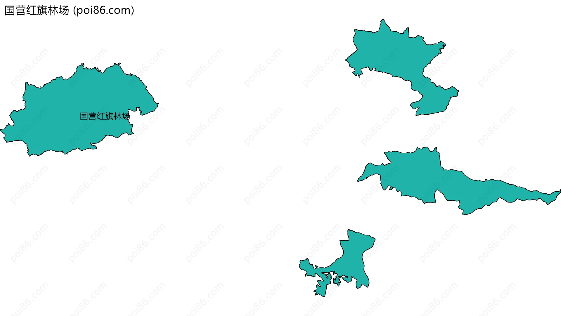 国营红旗林场边界地图