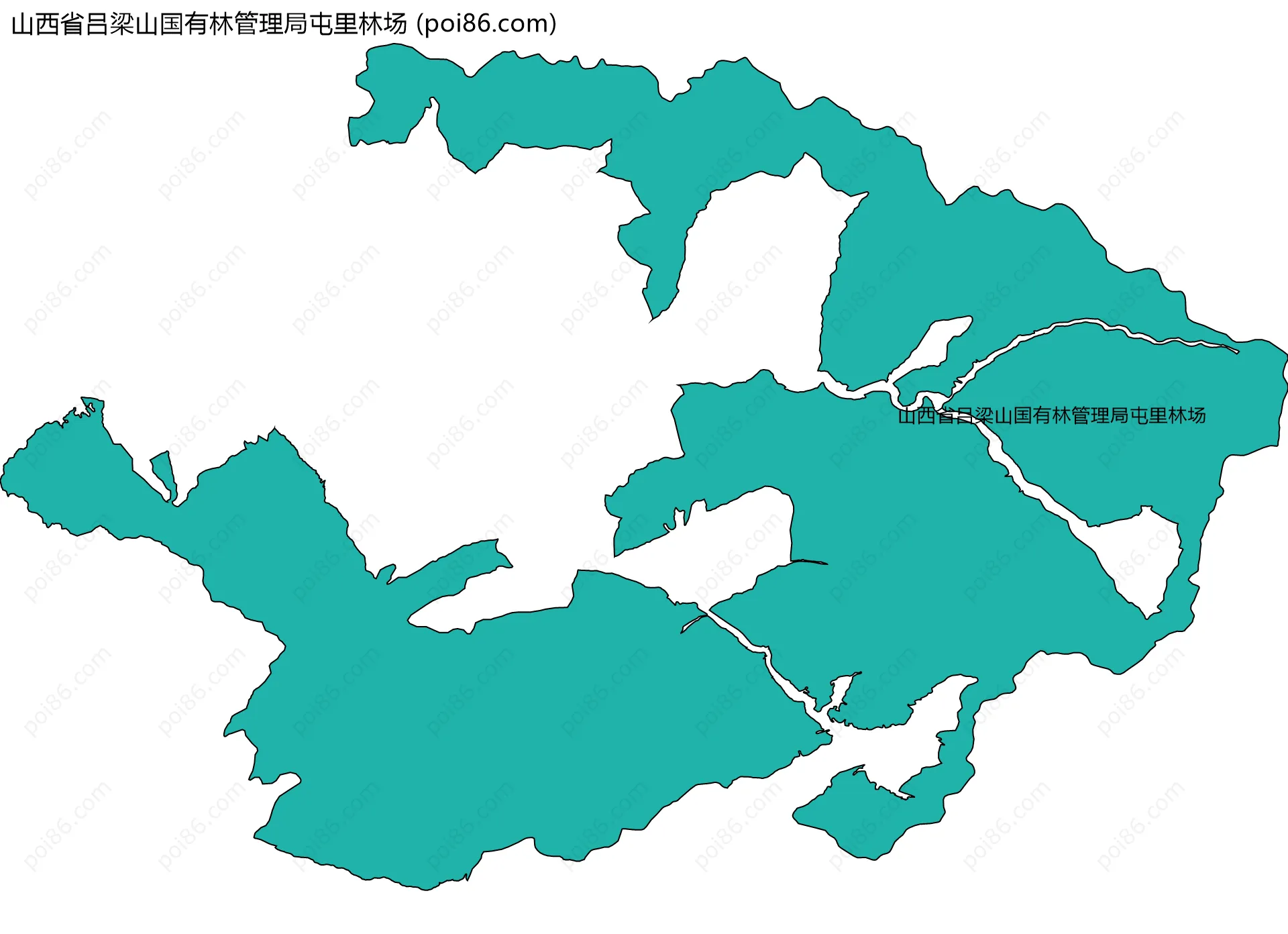 山西省吕梁山国有林管理局屯里林场边界地图