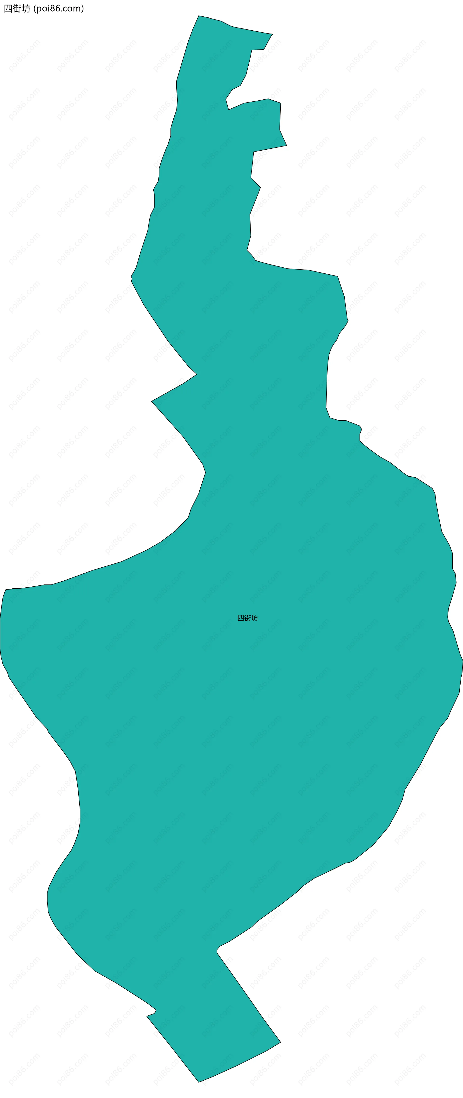 四街坊边界地图