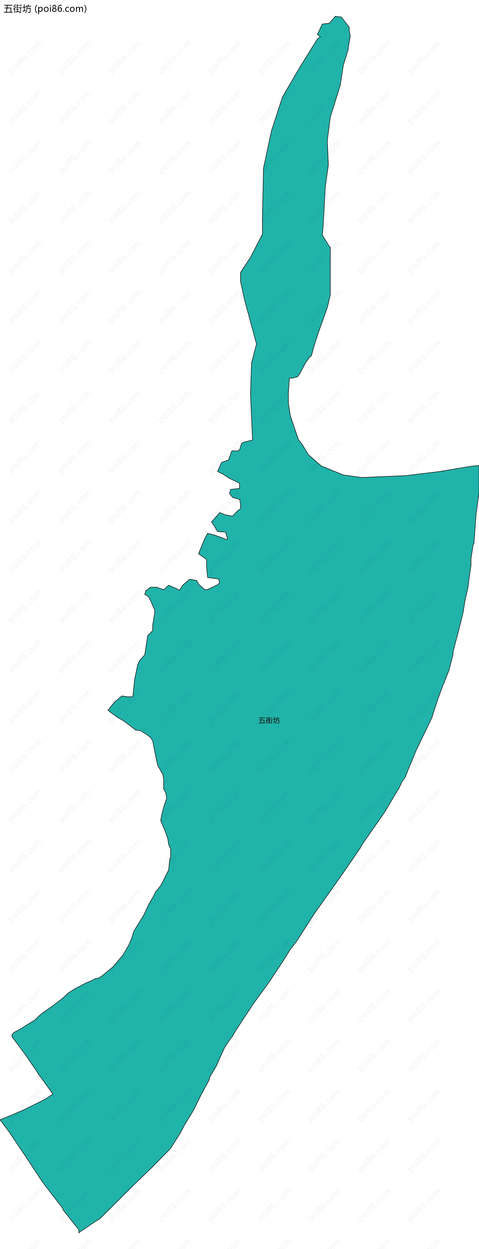 五街坊边界地图