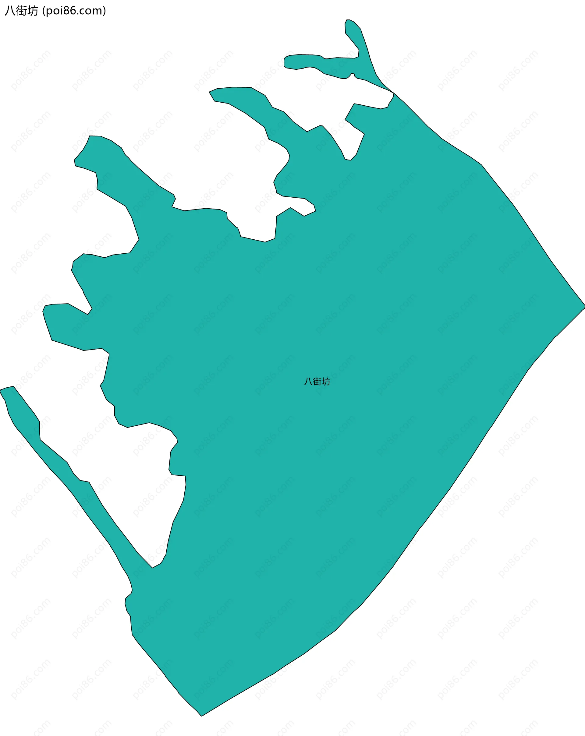 八街坊边界地图