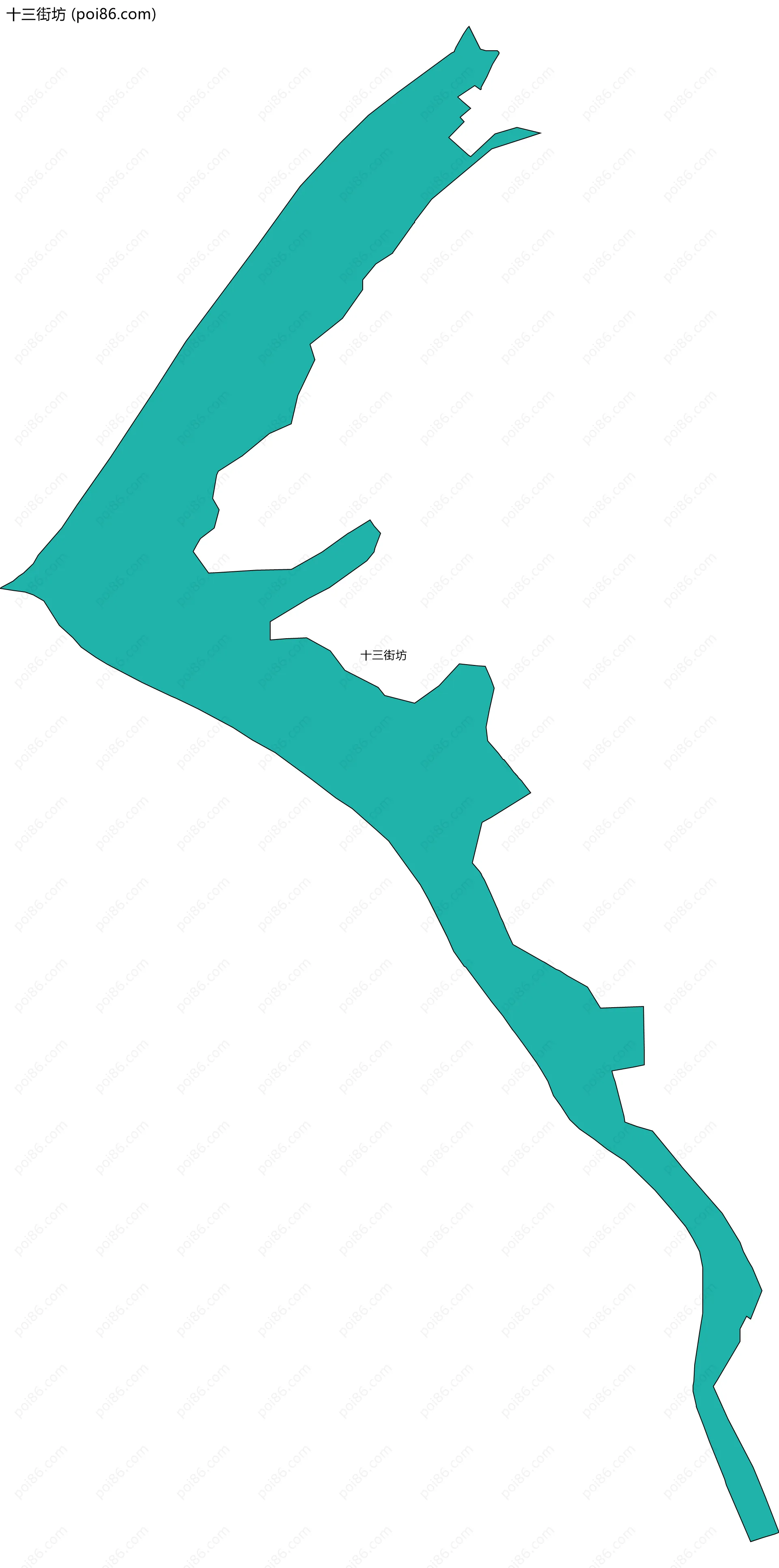 十三街坊边界地图