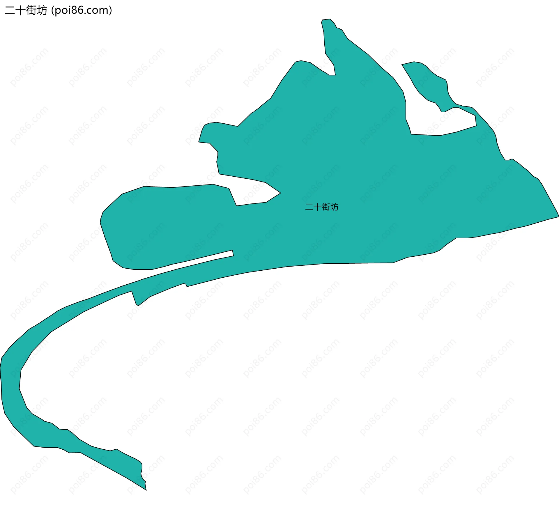 二十街坊边界地图