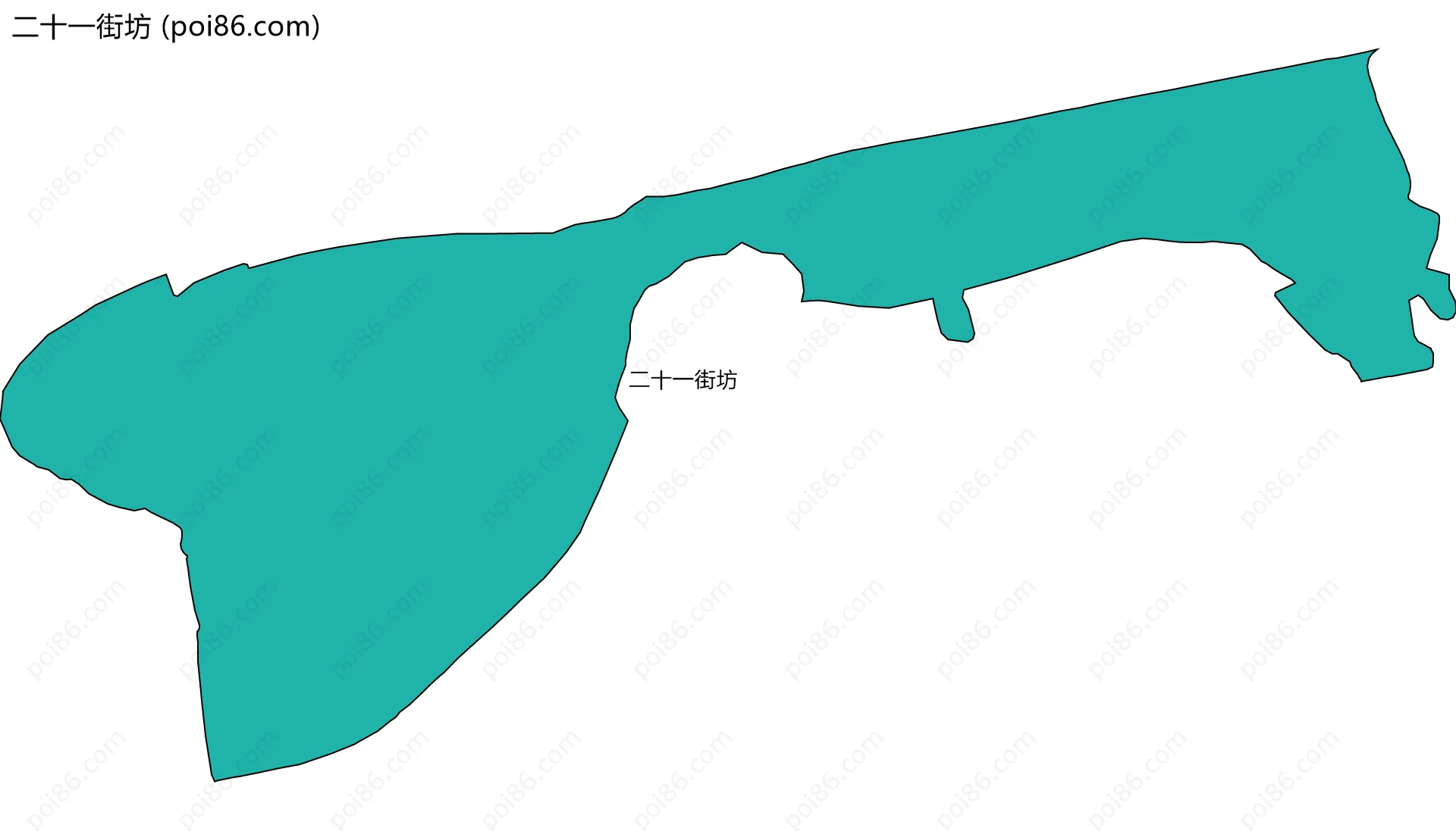 二十一街坊边界地图