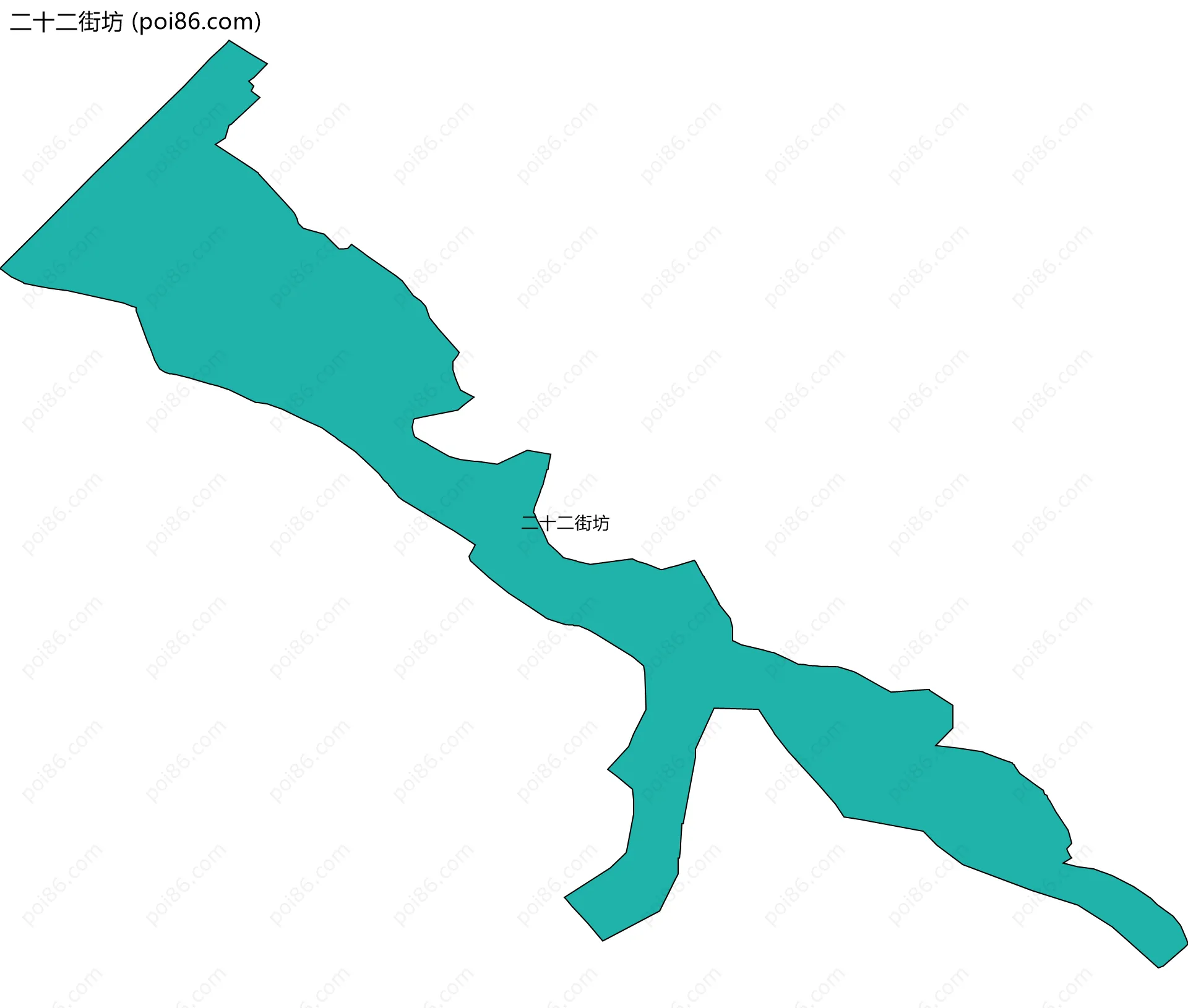 二十二街坊边界地图