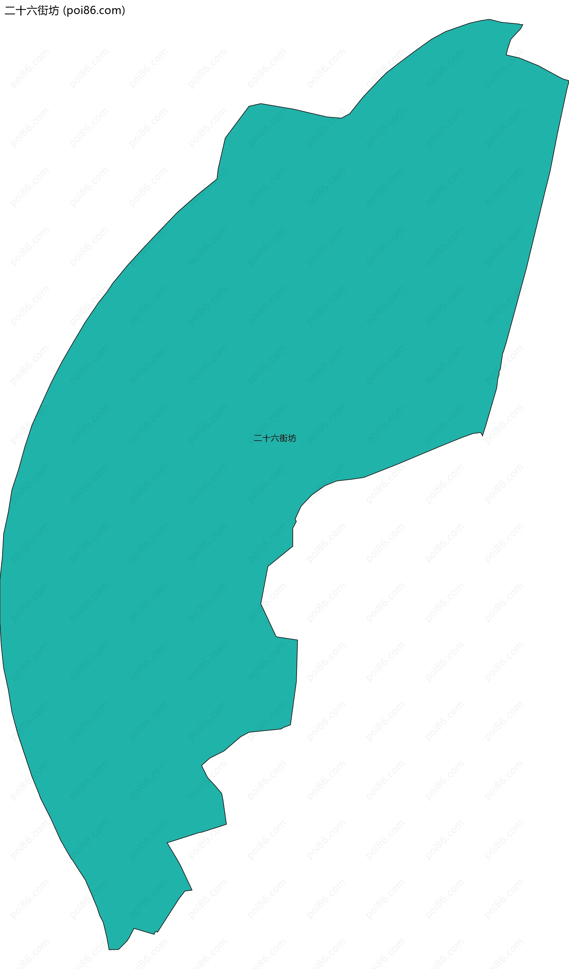 二十六街坊边界地图