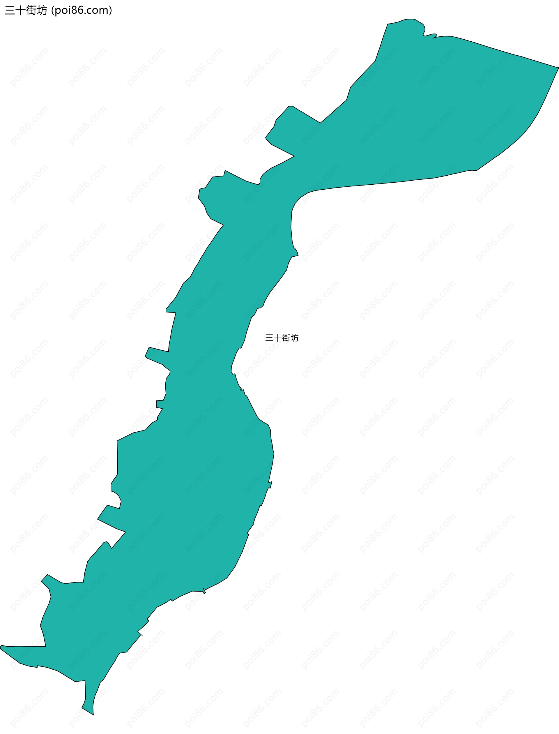 三十街坊边界地图