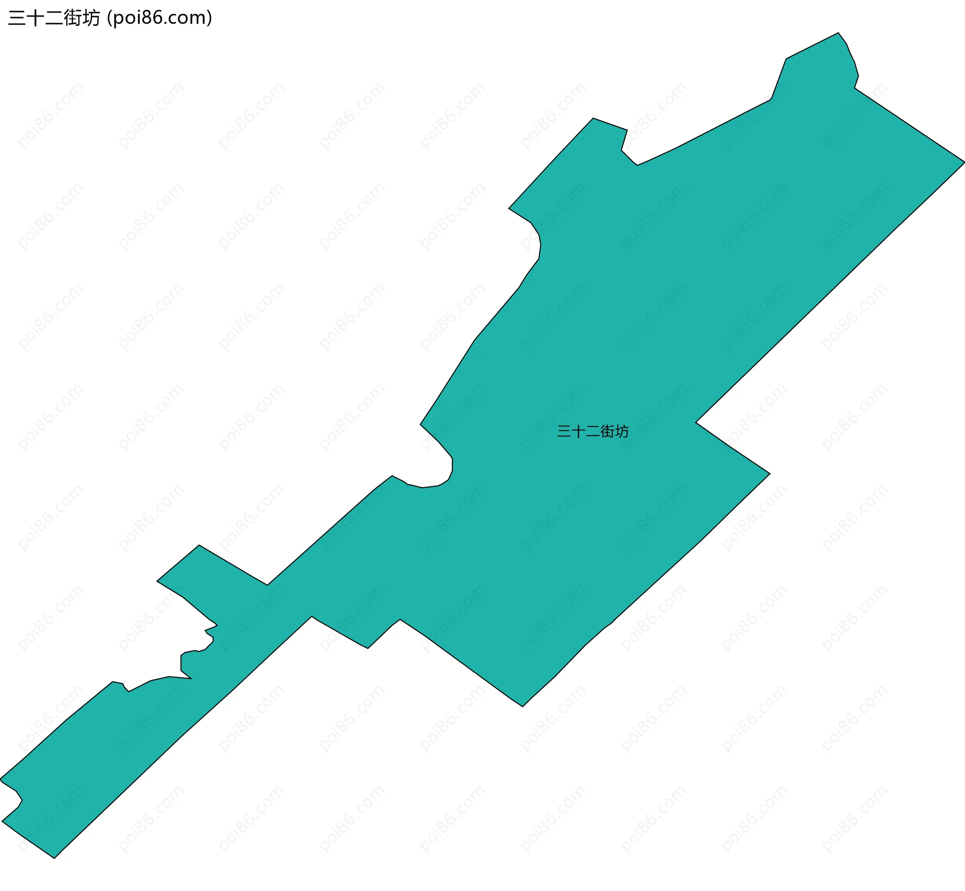 三十二街坊边界地图