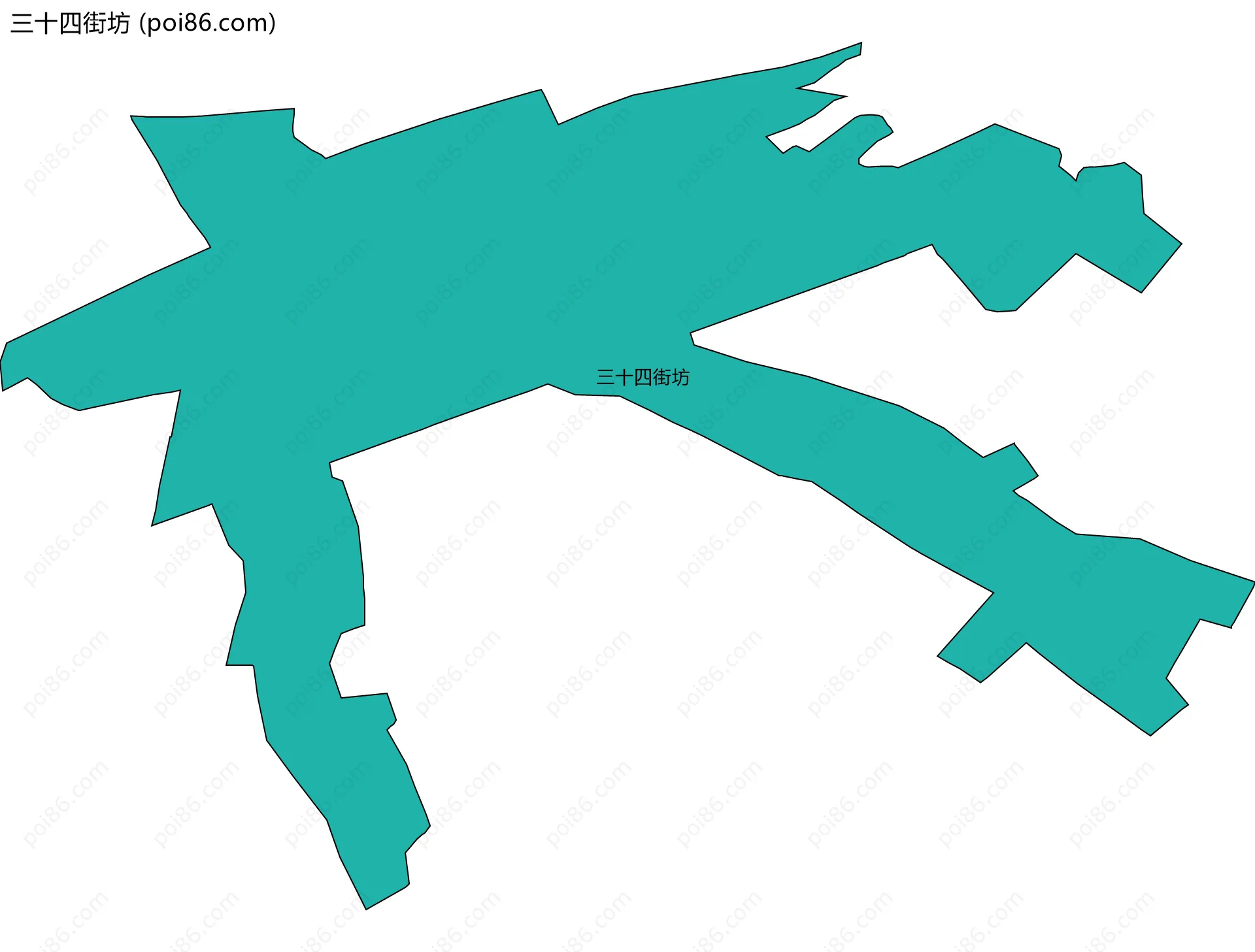 三十四街坊边界地图