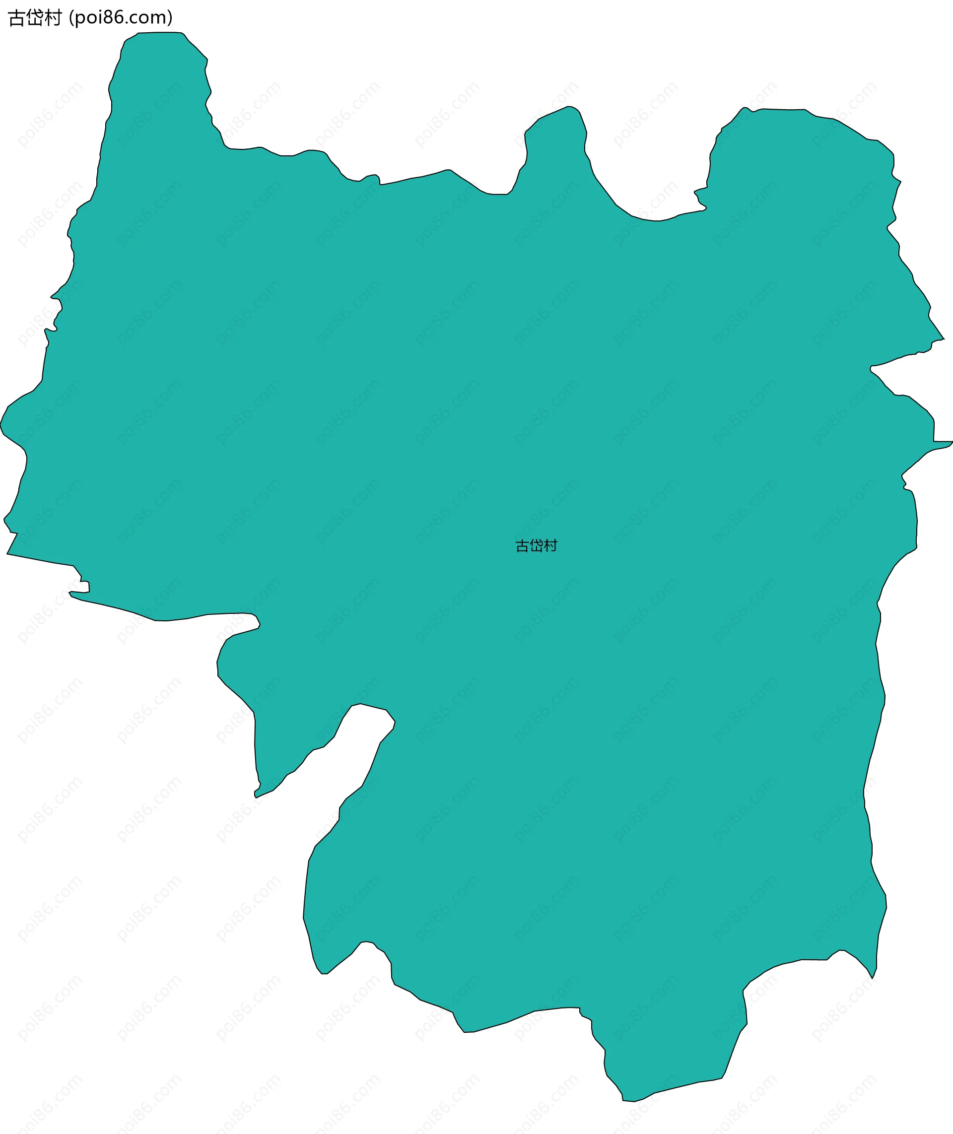 古岱村边界地图