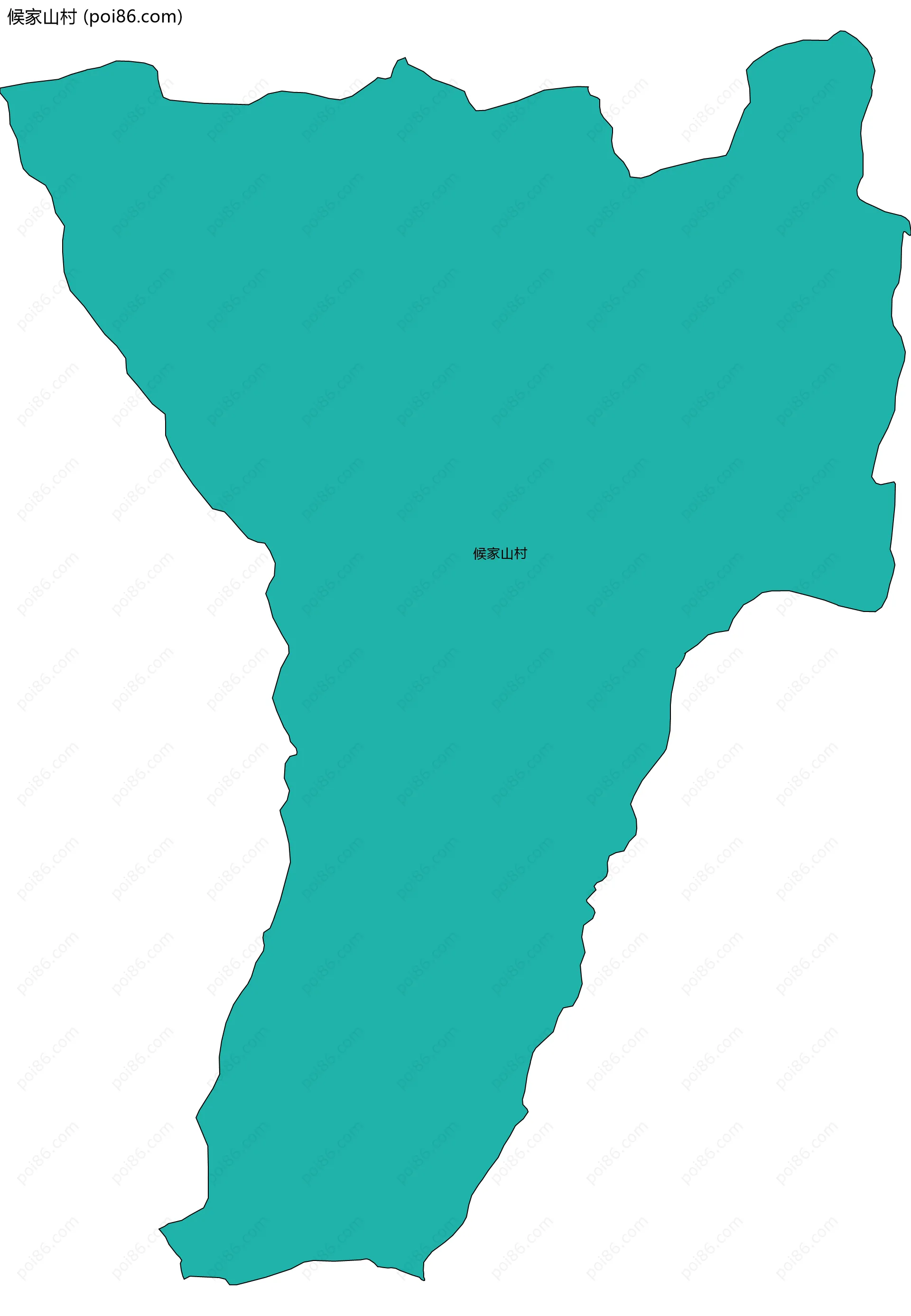 候家山村边界地图