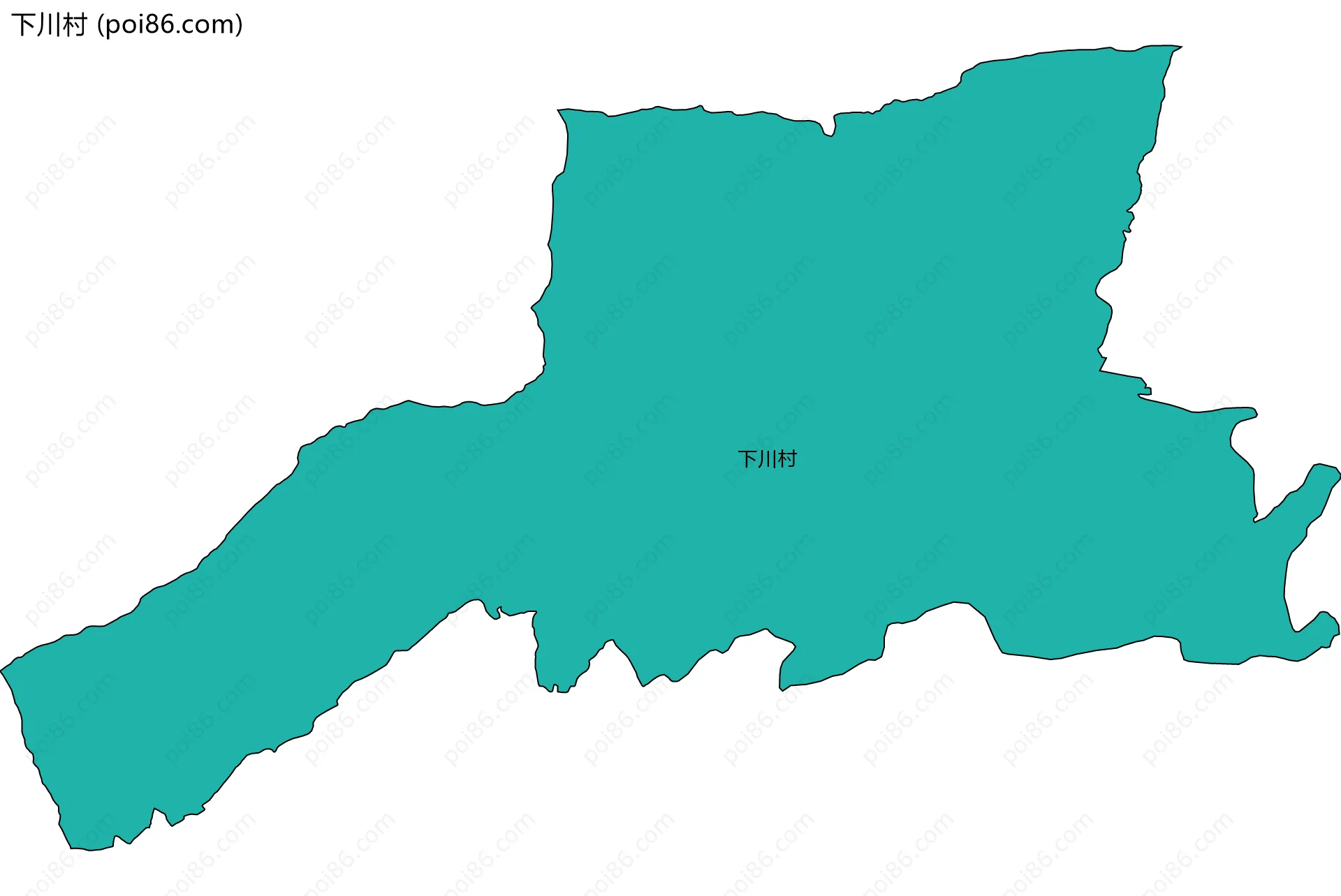 下川村边界地图