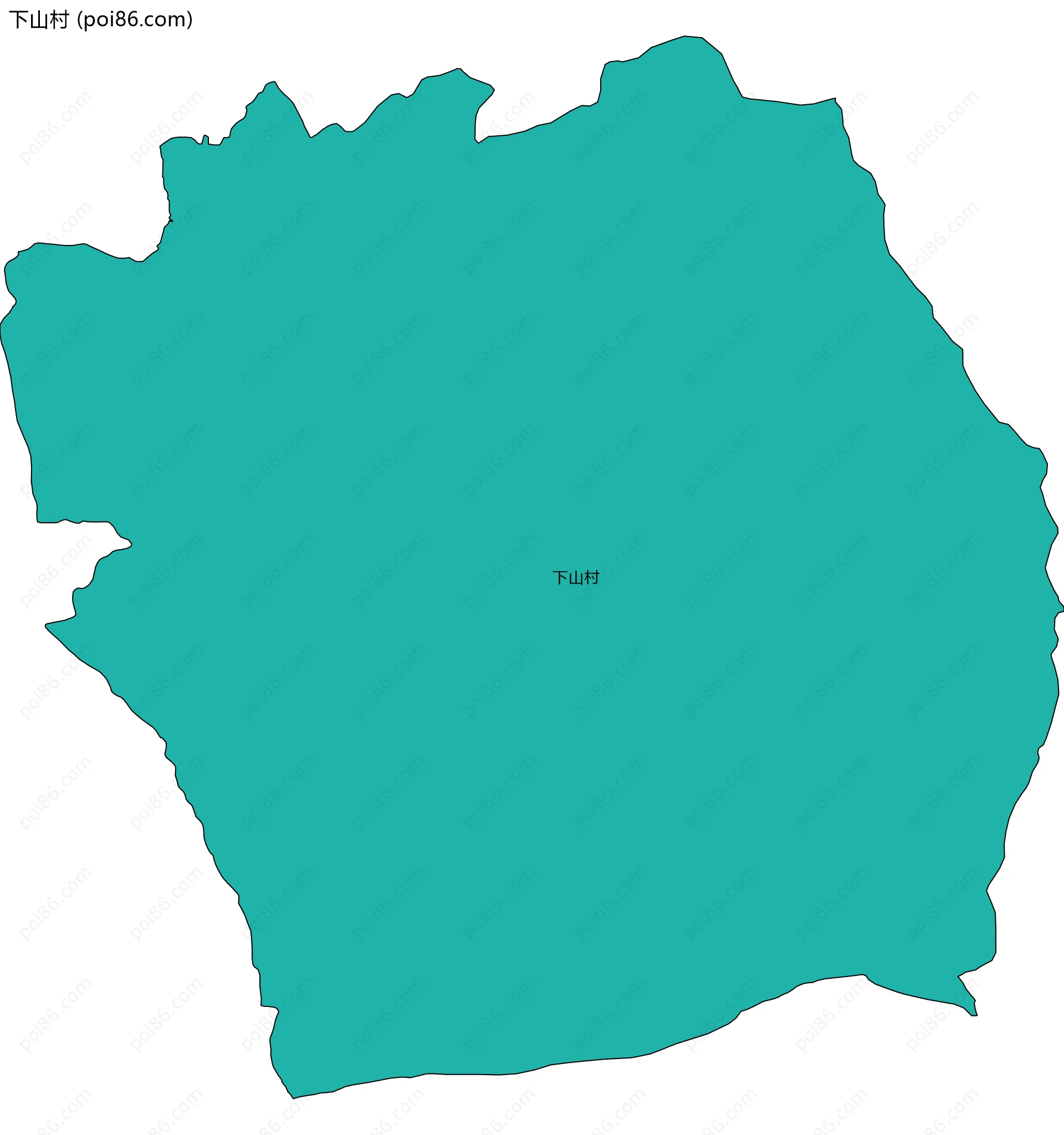 下山村边界地图