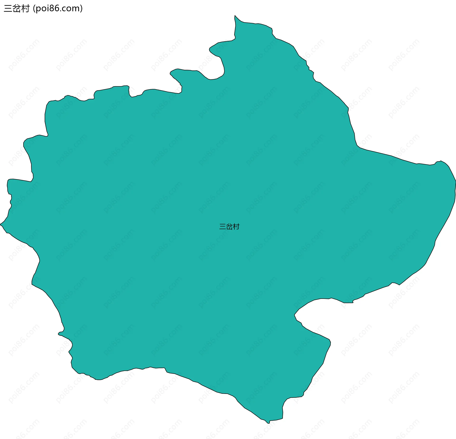 三岔村边界地图