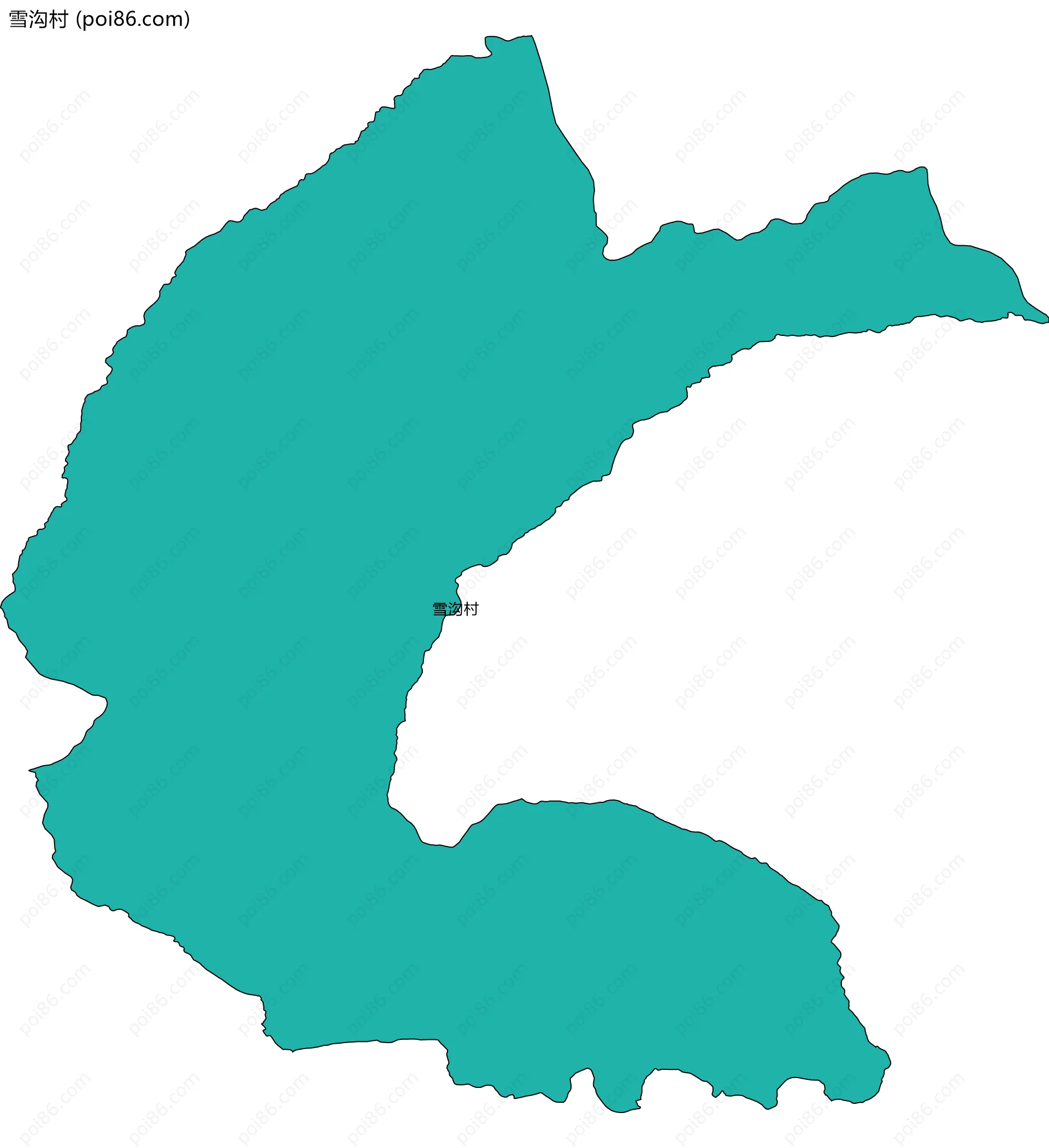 雪沟村边界地图