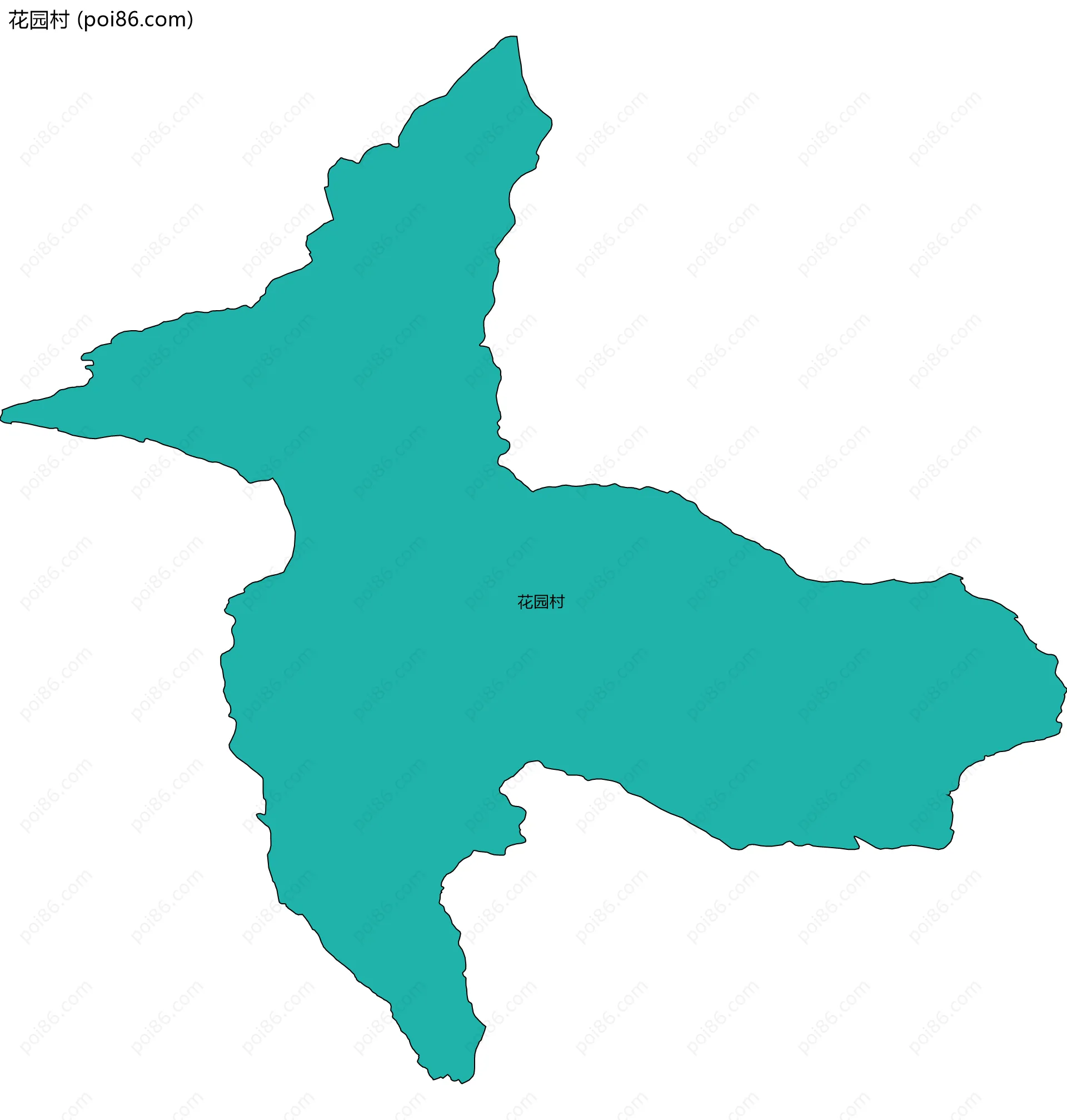 花园村边界地图