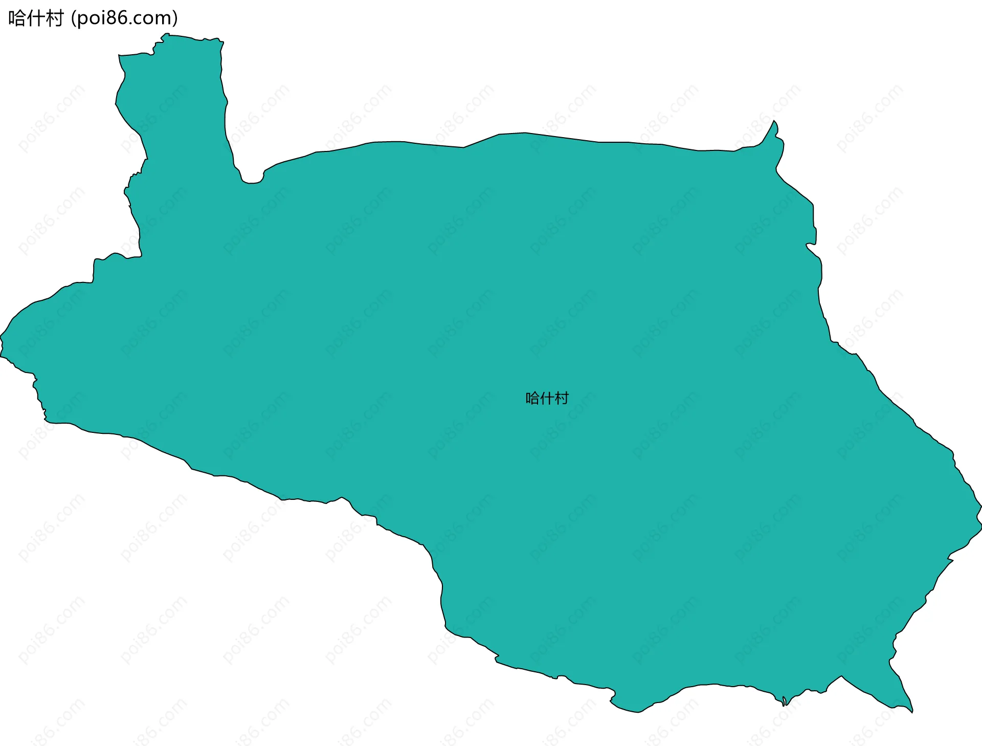 哈什村边界地图